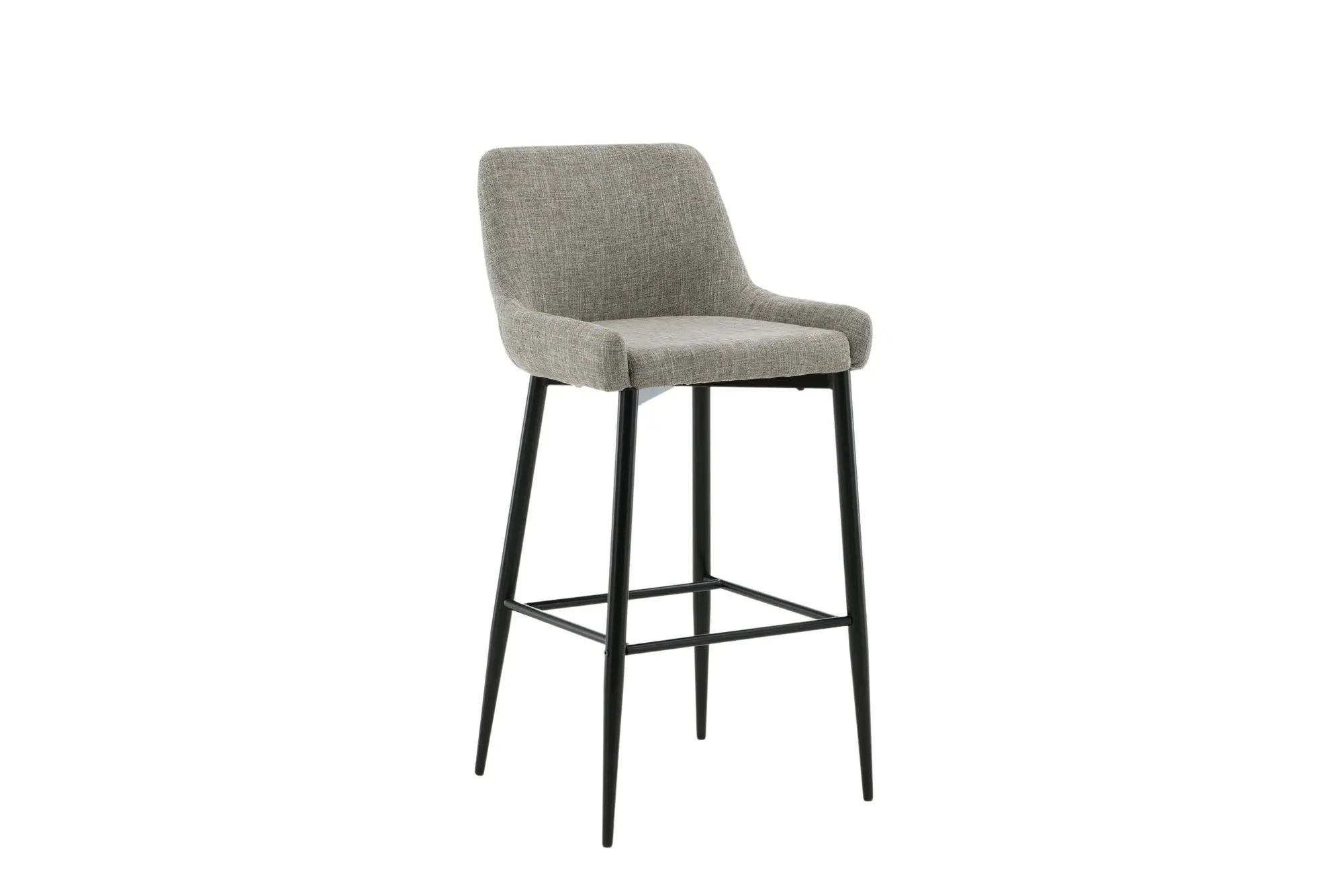 Lot de 2 tabourets de bar Plaza - 57 x 48 x 105 - Polyester Lin