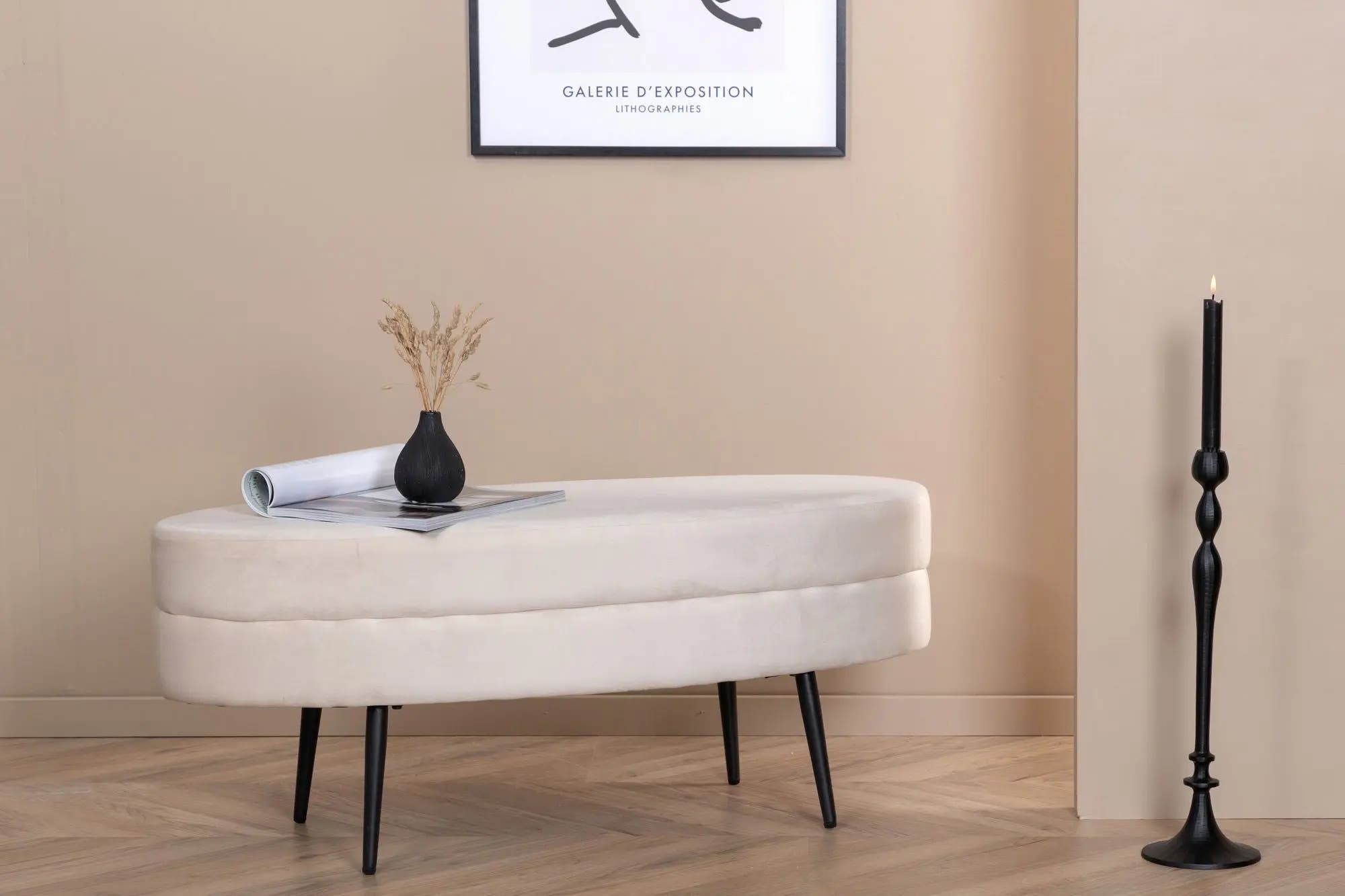 Pouf Otto - 100 x 40 x 41 - Polyester Velvet