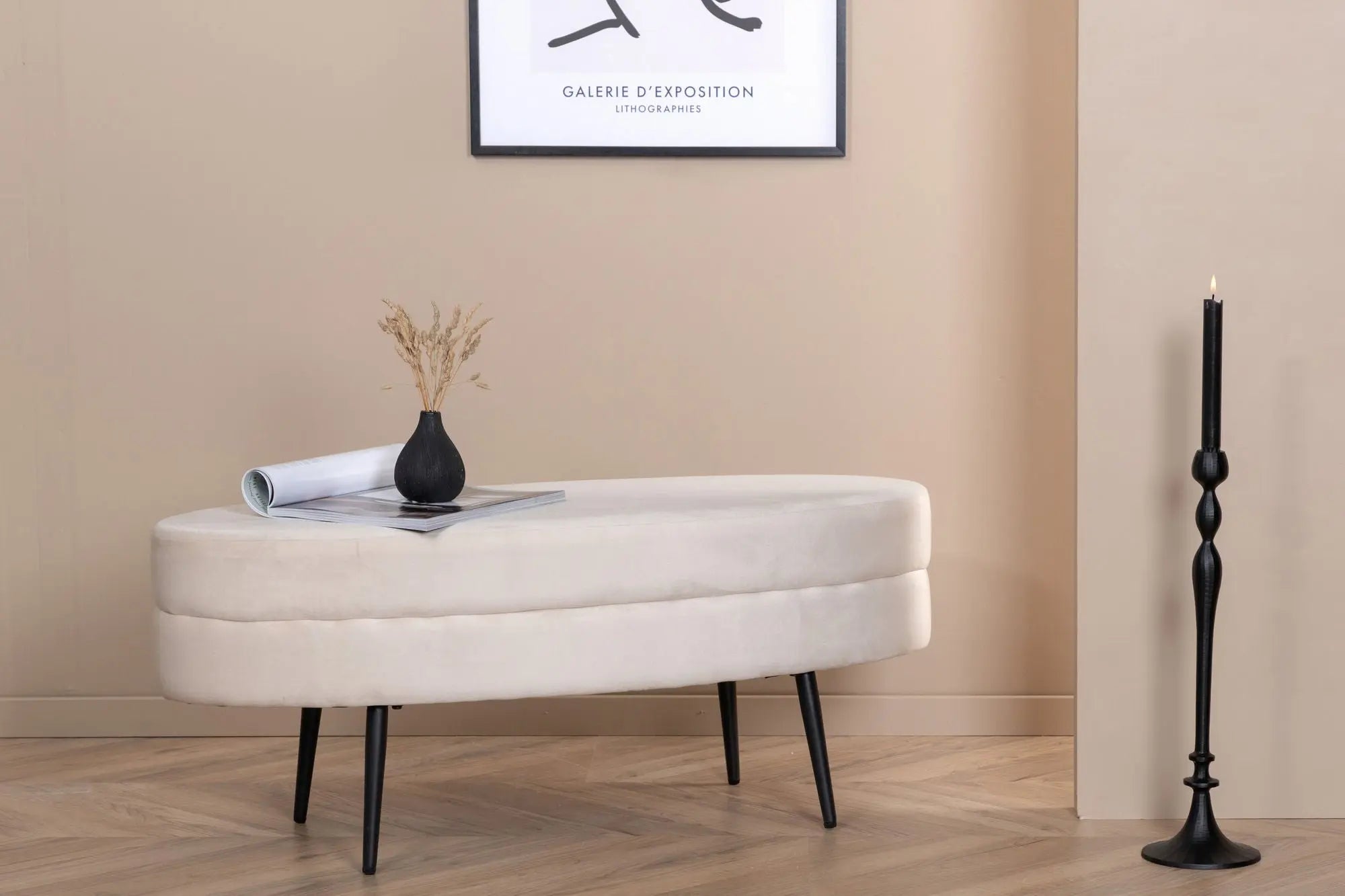 Pouf Otto - 100 x 40 x 41 - Polyester Velvet