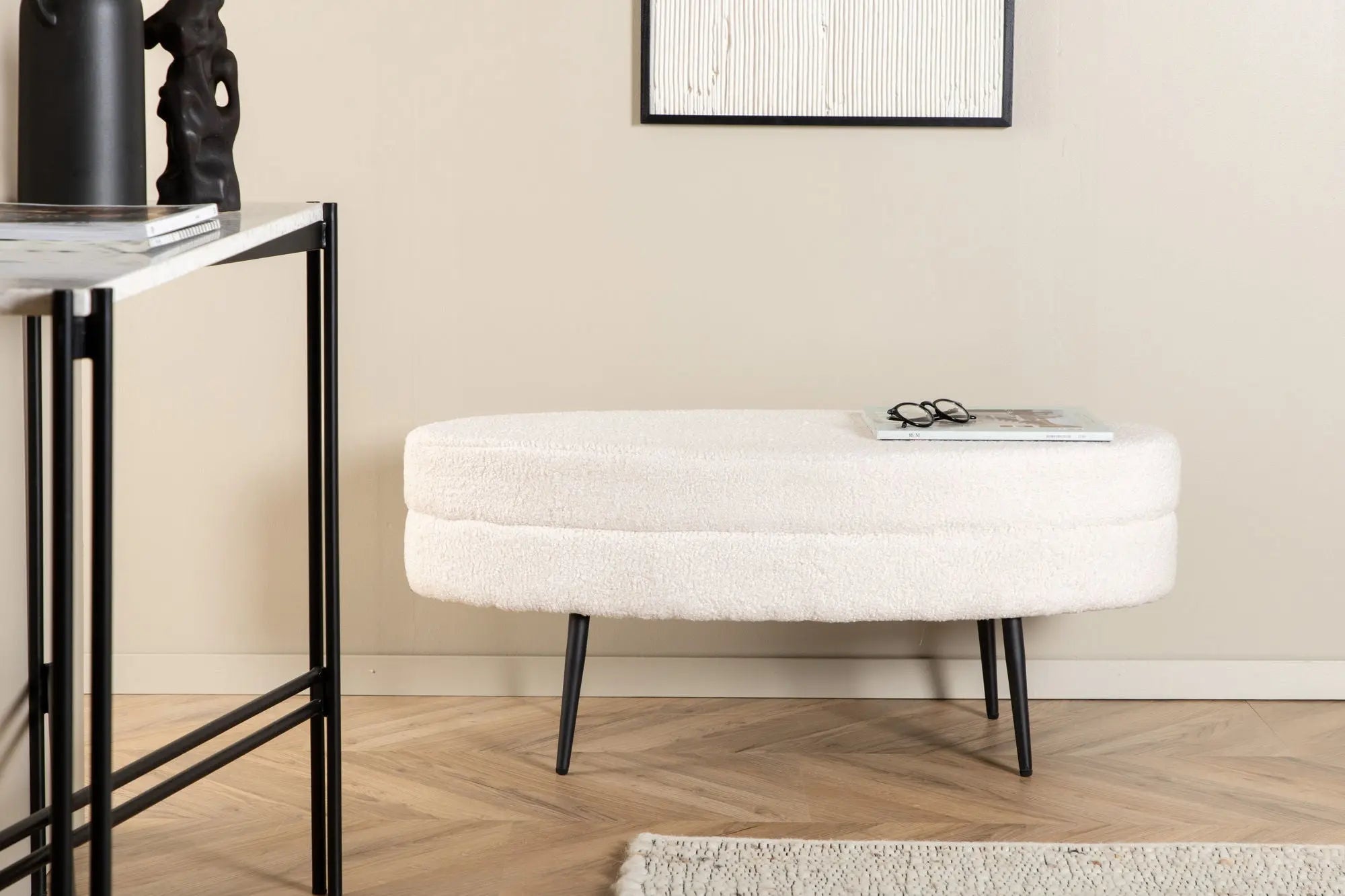 Pouf Otto - 100 x 40 x 41 - Nounours en polyester