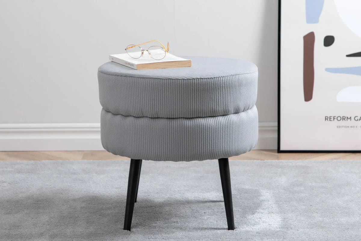 Pouf Pot - ø40 - Polyester velours côtelé