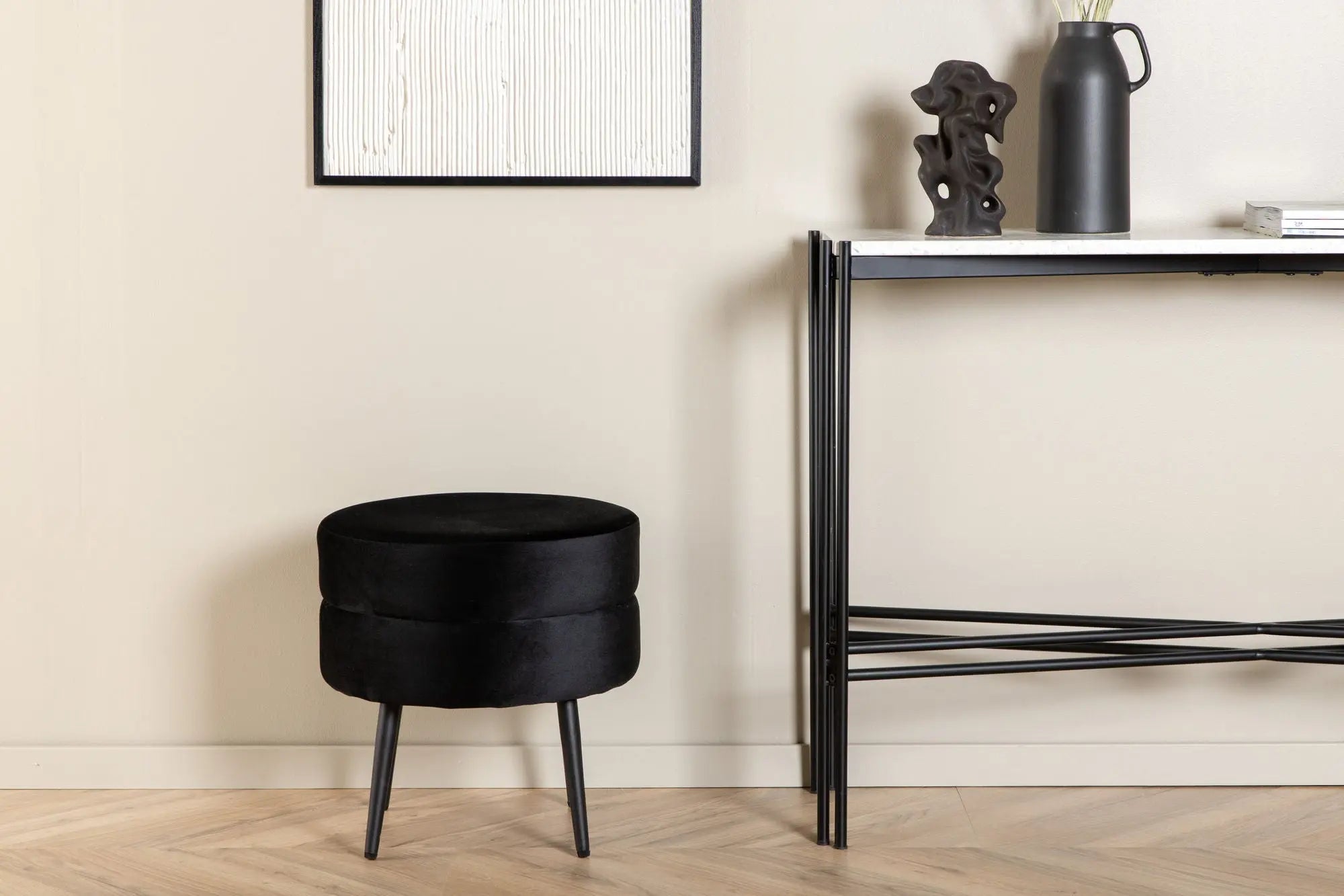 Pouf Pot - ø40 - Polyester Velvet