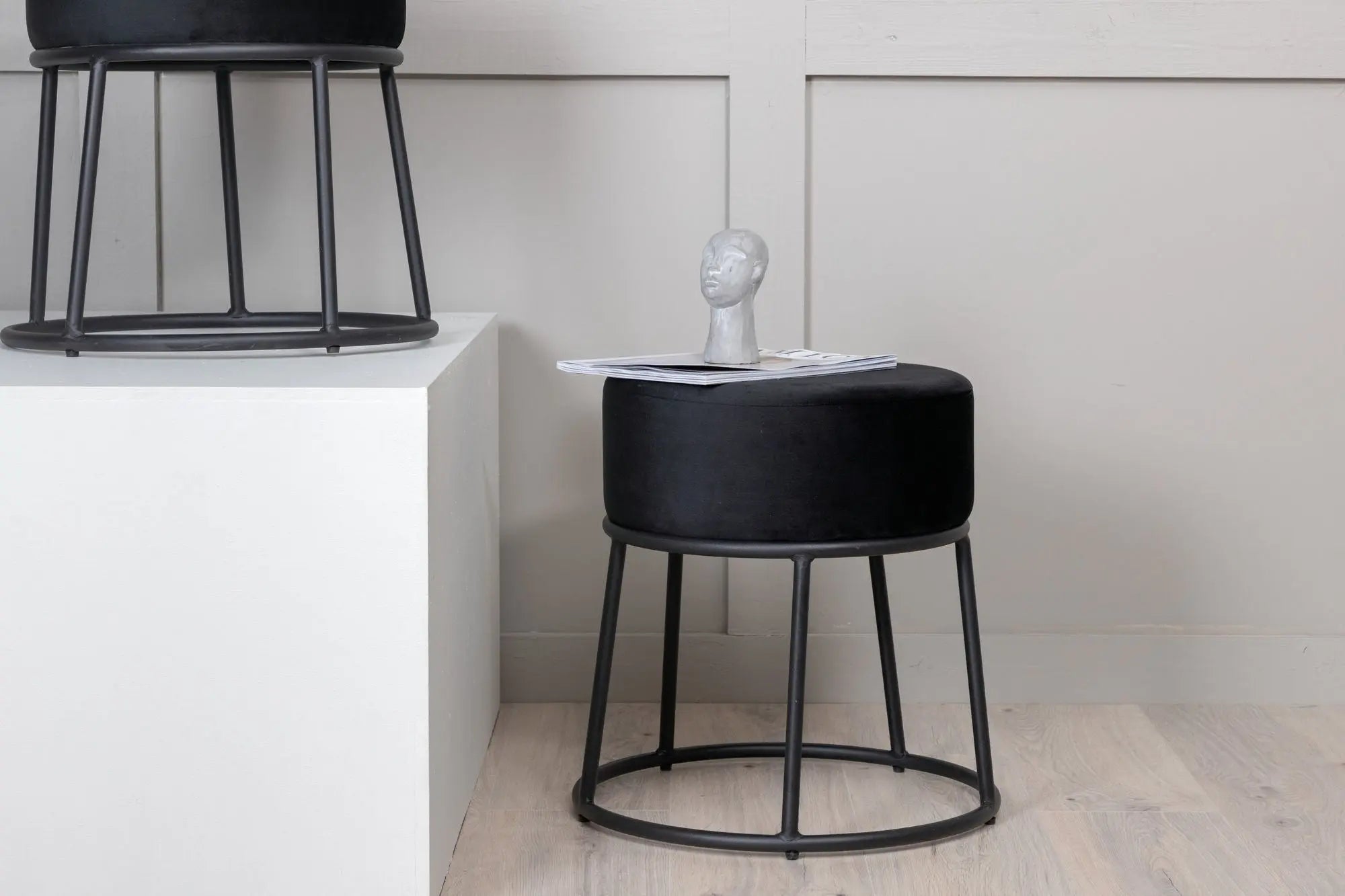 Pouf Petra - ø45,5 - Polyester Velvet