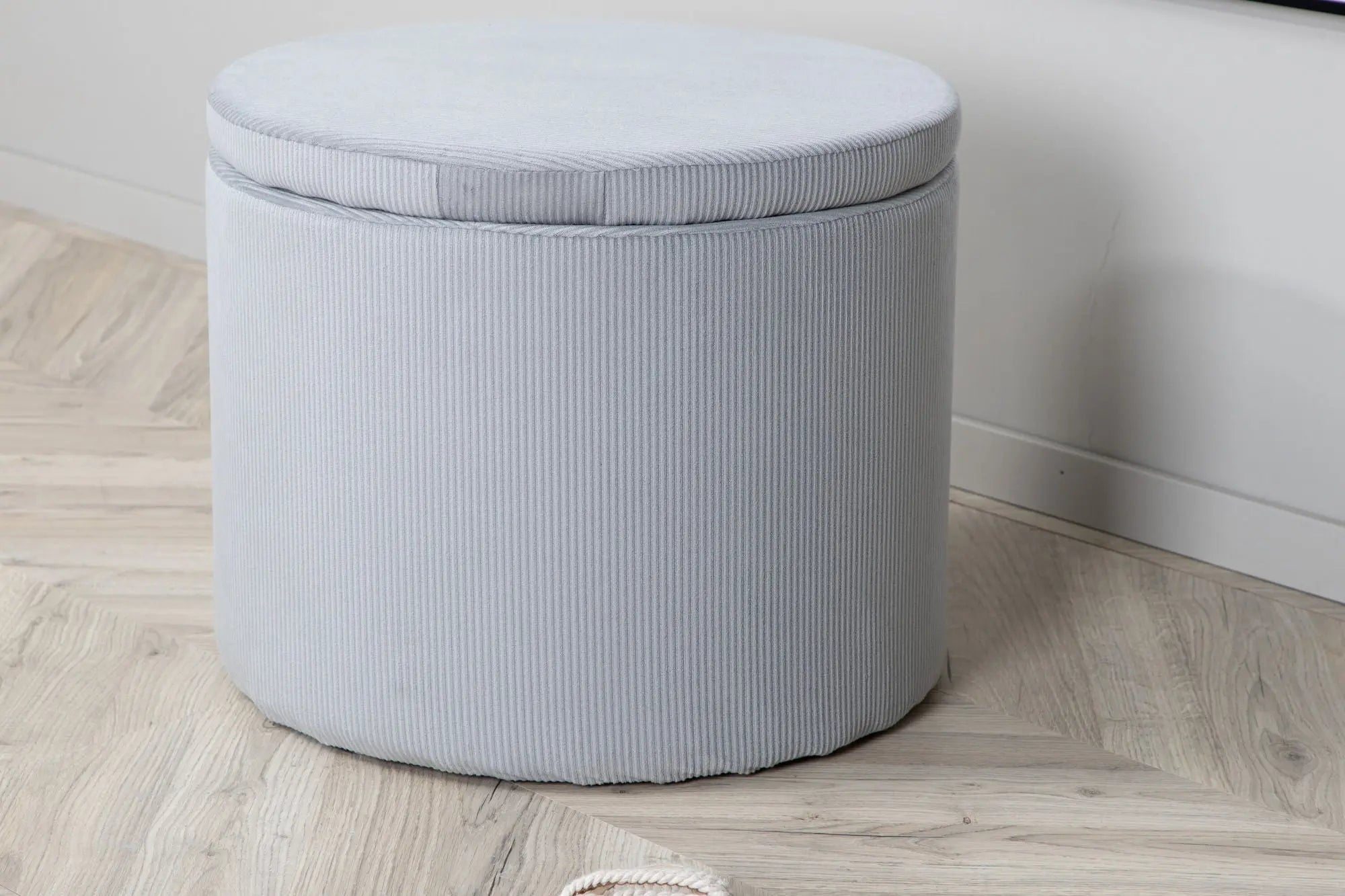 Pouf Dunken - ø51 - Polyester velours côtelé