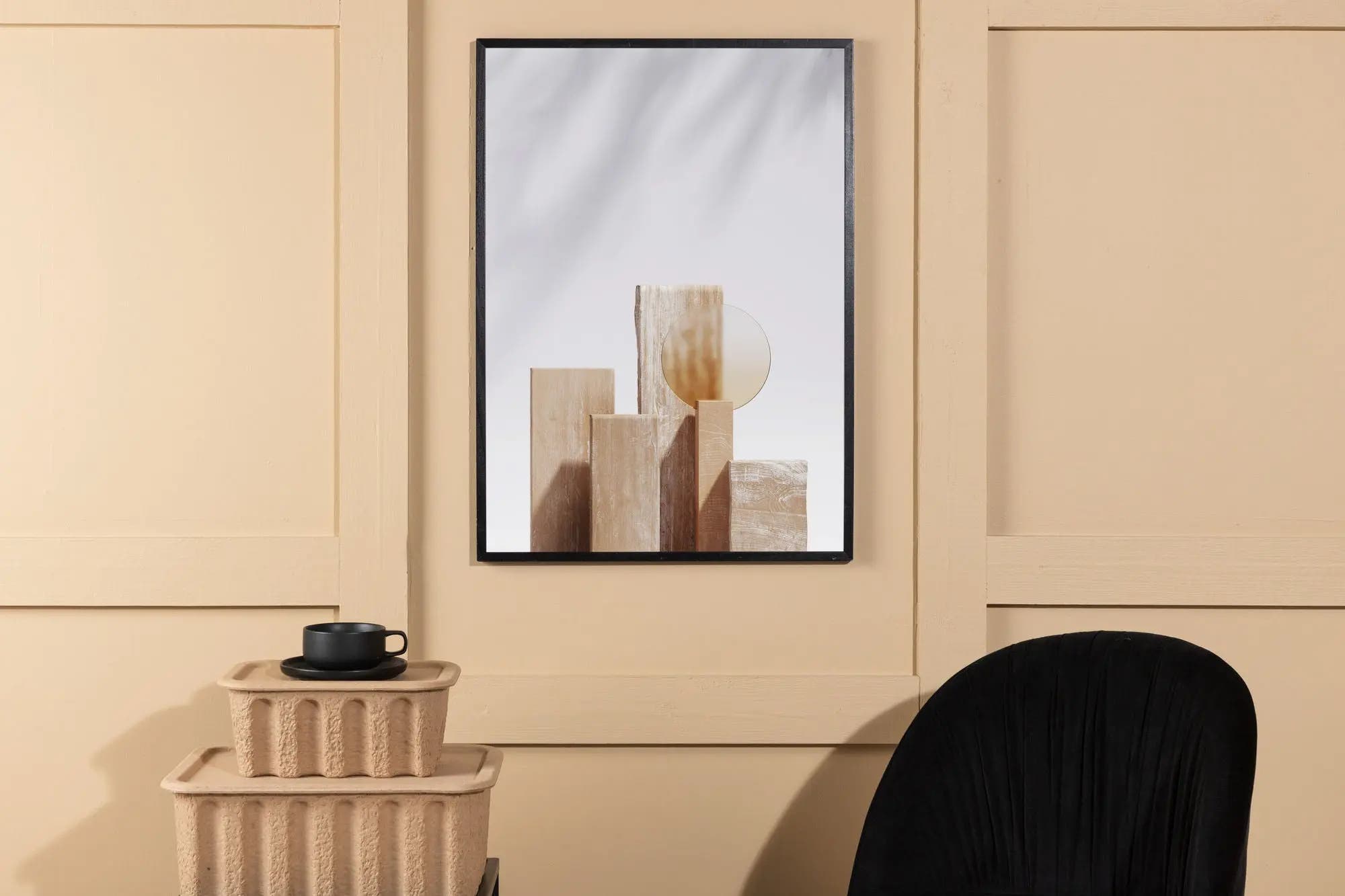 Affiche - Blocs de bois - 21 x 30 - Papier