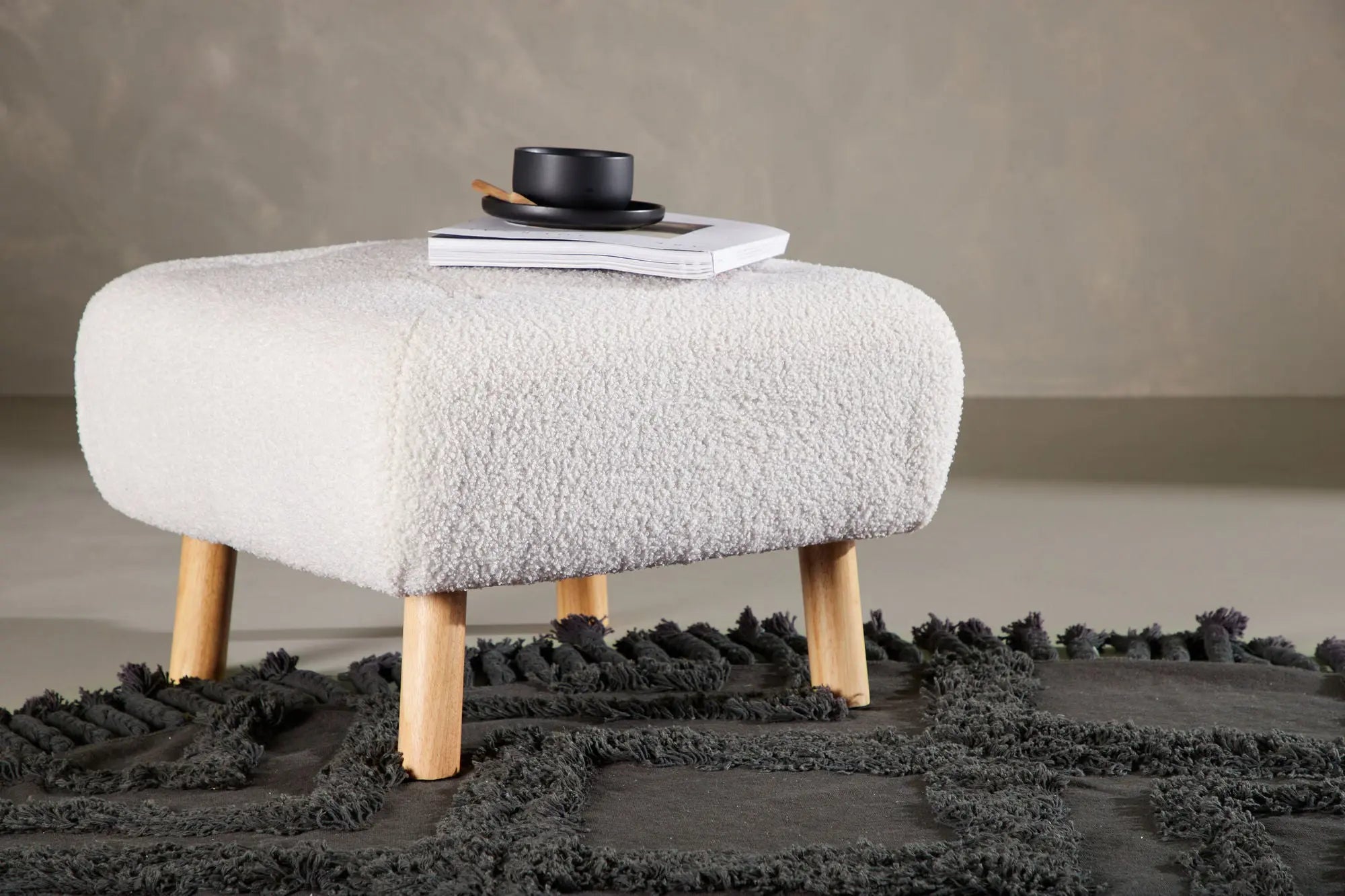 Pouf Salina - 60 x 60 x 28 - Nounours en polyester