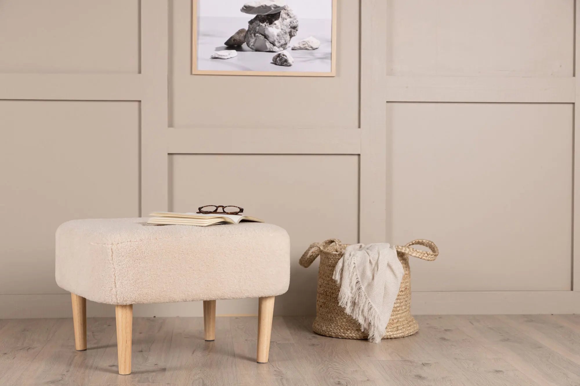 Pouf Salina - 59 x 59 x 40 - Polaire