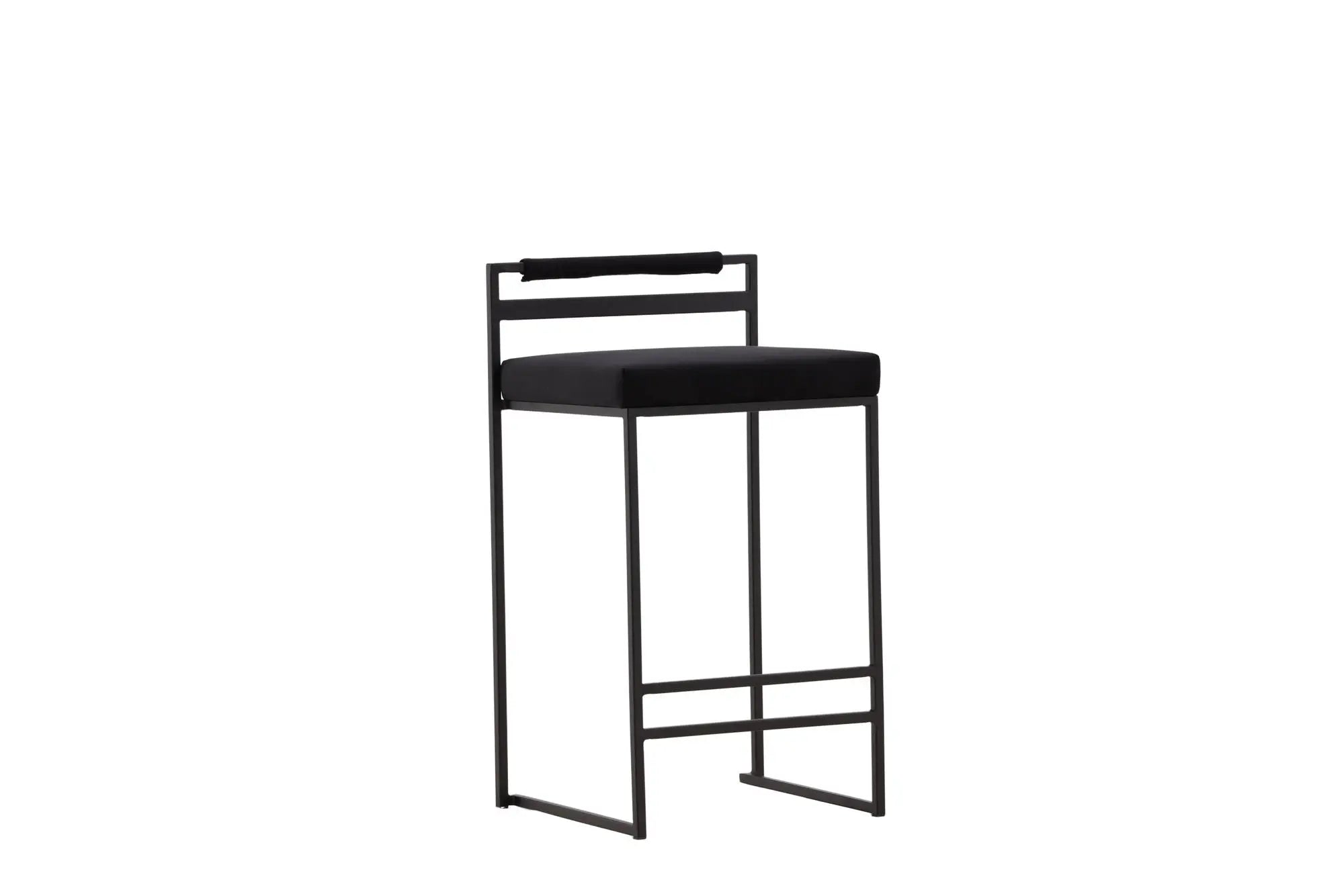 Lot de 2 tabourets de bar Opelika - 41 x 45 x 80 - Acier