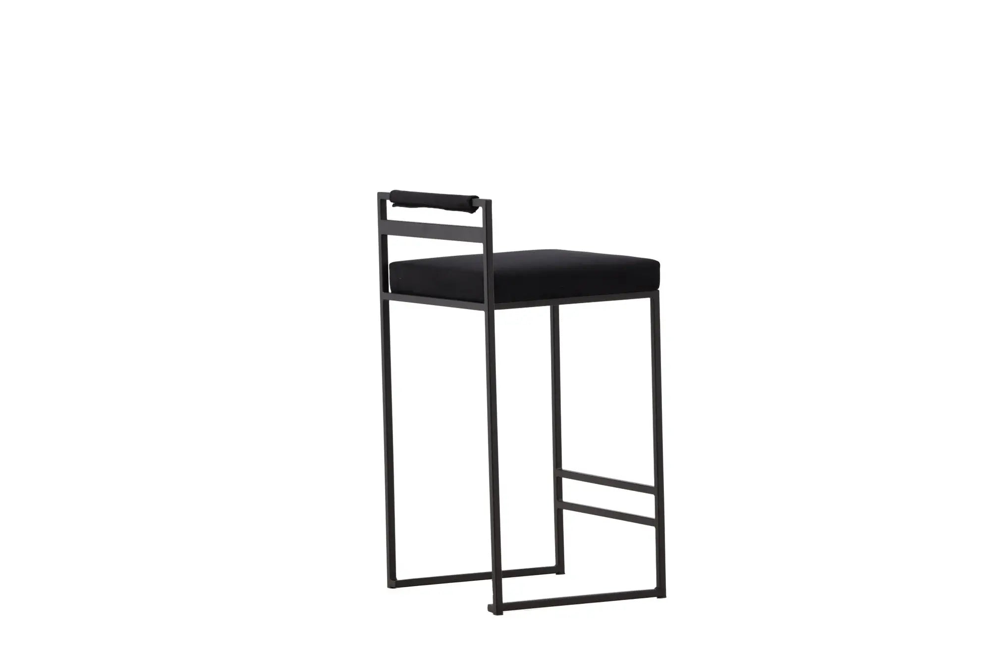 Lot de 2 tabourets de bar Opelika - 41 x 45 x 80 - Acier