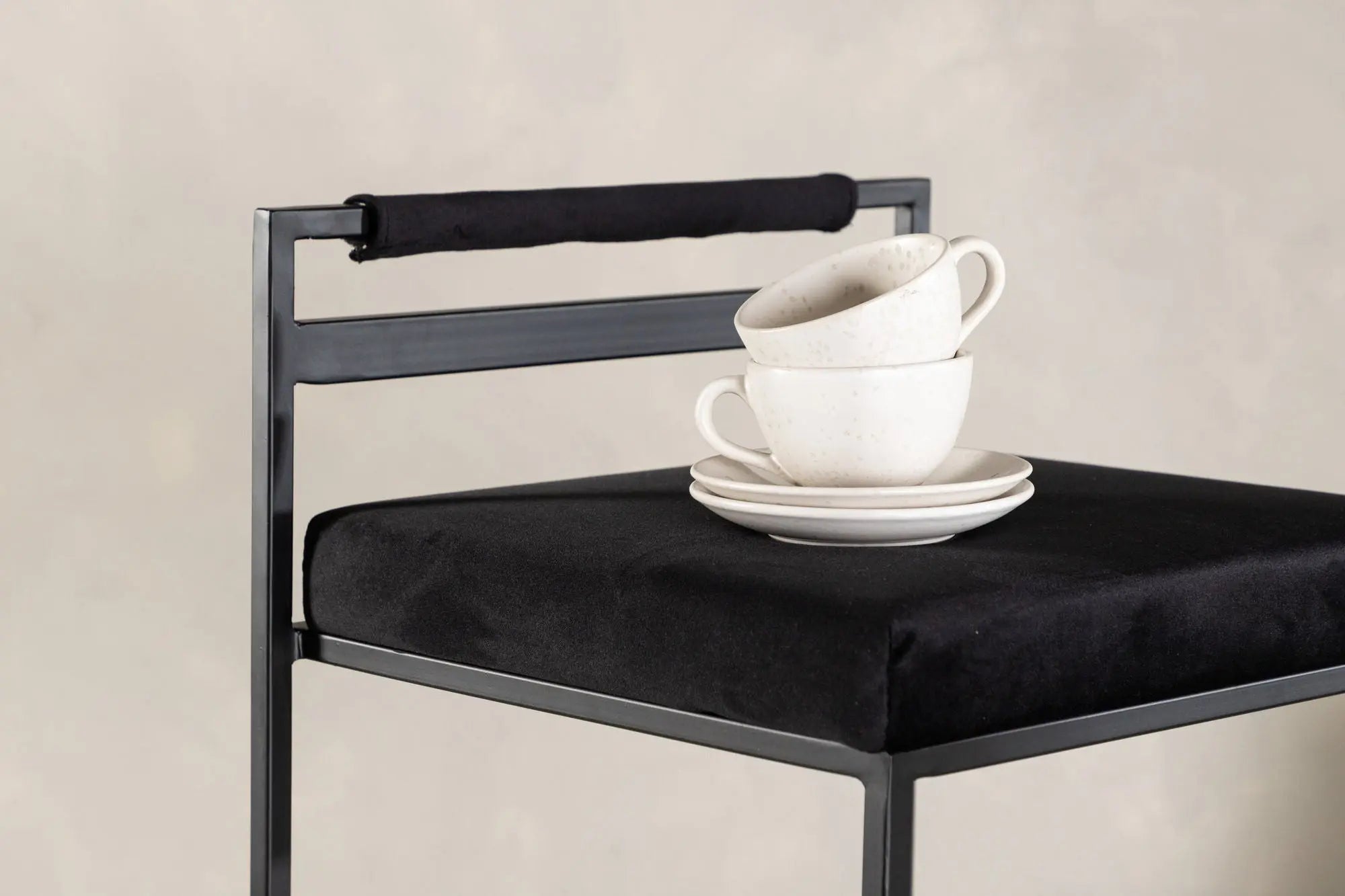 Lot de 2 tabourets de bar Opelika - 41 x 45 x 80 - Acier