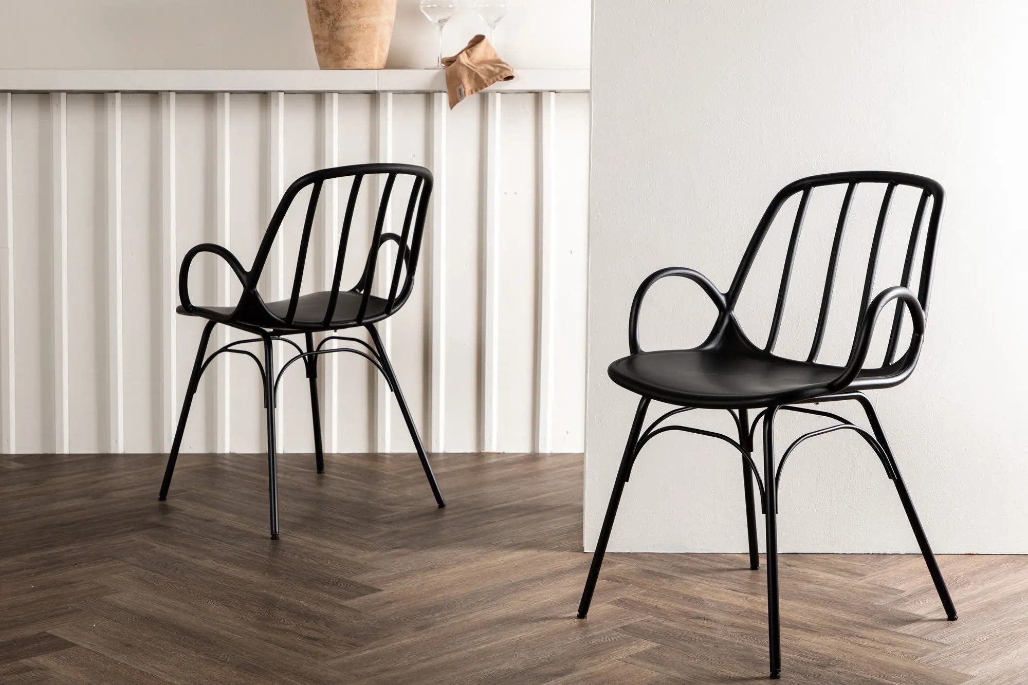 Lot de 2 chaises de salle à manger Dyrön - 59 x 55 x 81 - Plastique