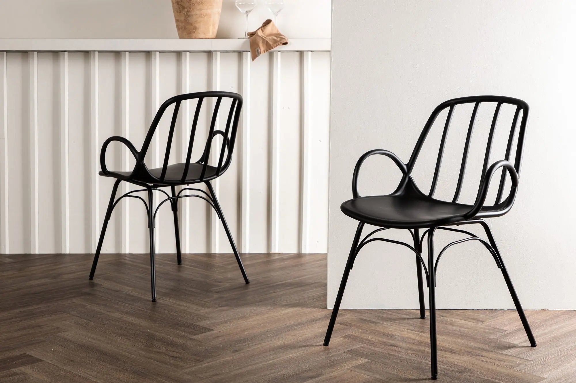 Lot de 2 chaises de salle à manger Dyrön - 59 x 55 x 81 - Plastique