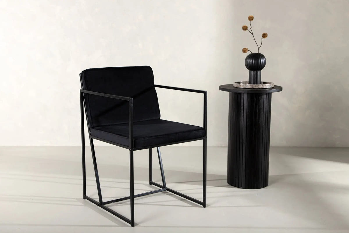 Lot de 2 chaises de salle à manger Richmond - 55 x 52 x 82 - Acier