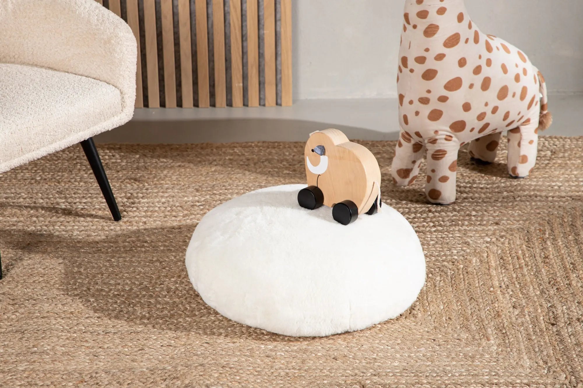Pouf Ruston - 40 x 40 x 15 - Laine
