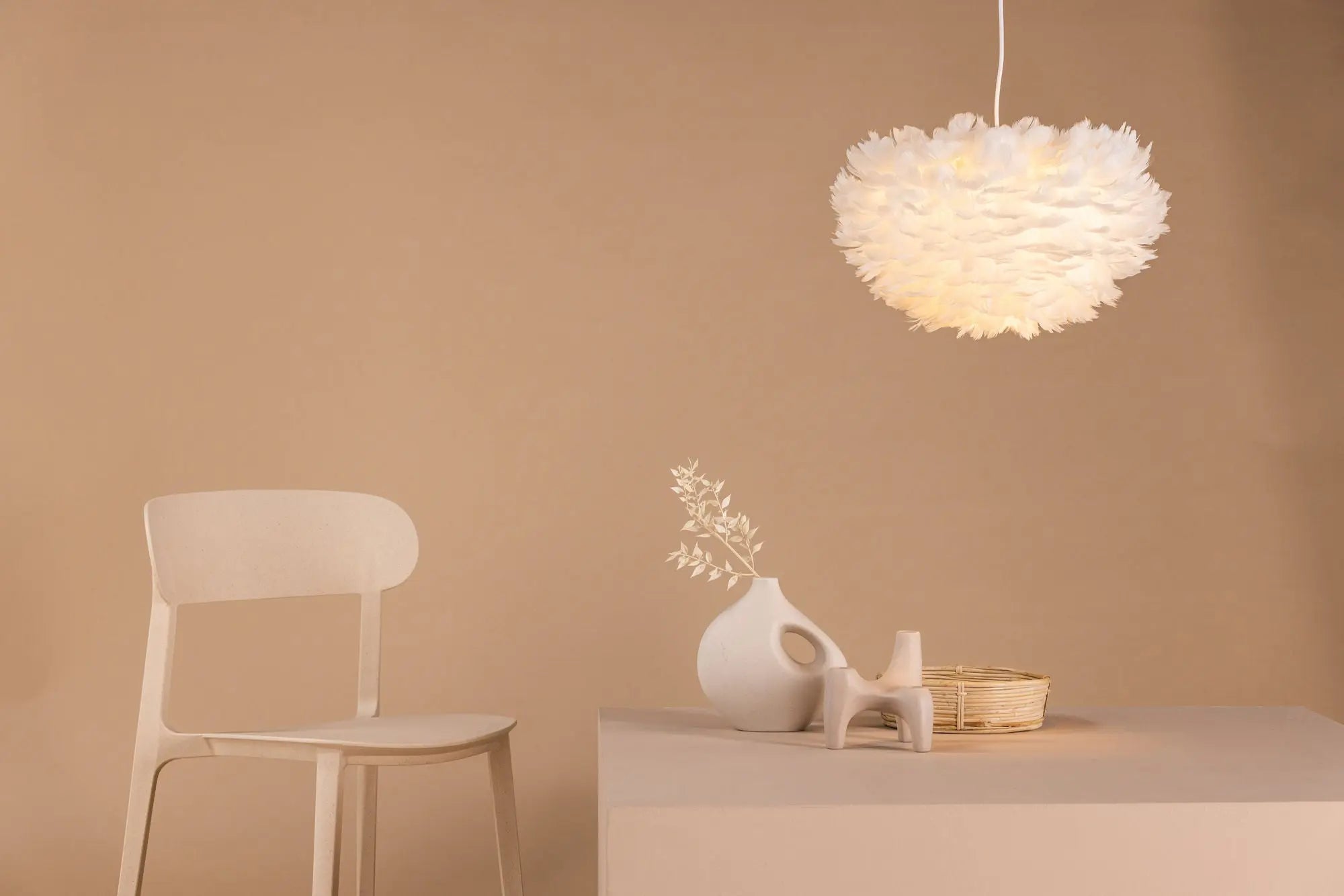 Plafonnier Nicola - 45 x 25 - Plume