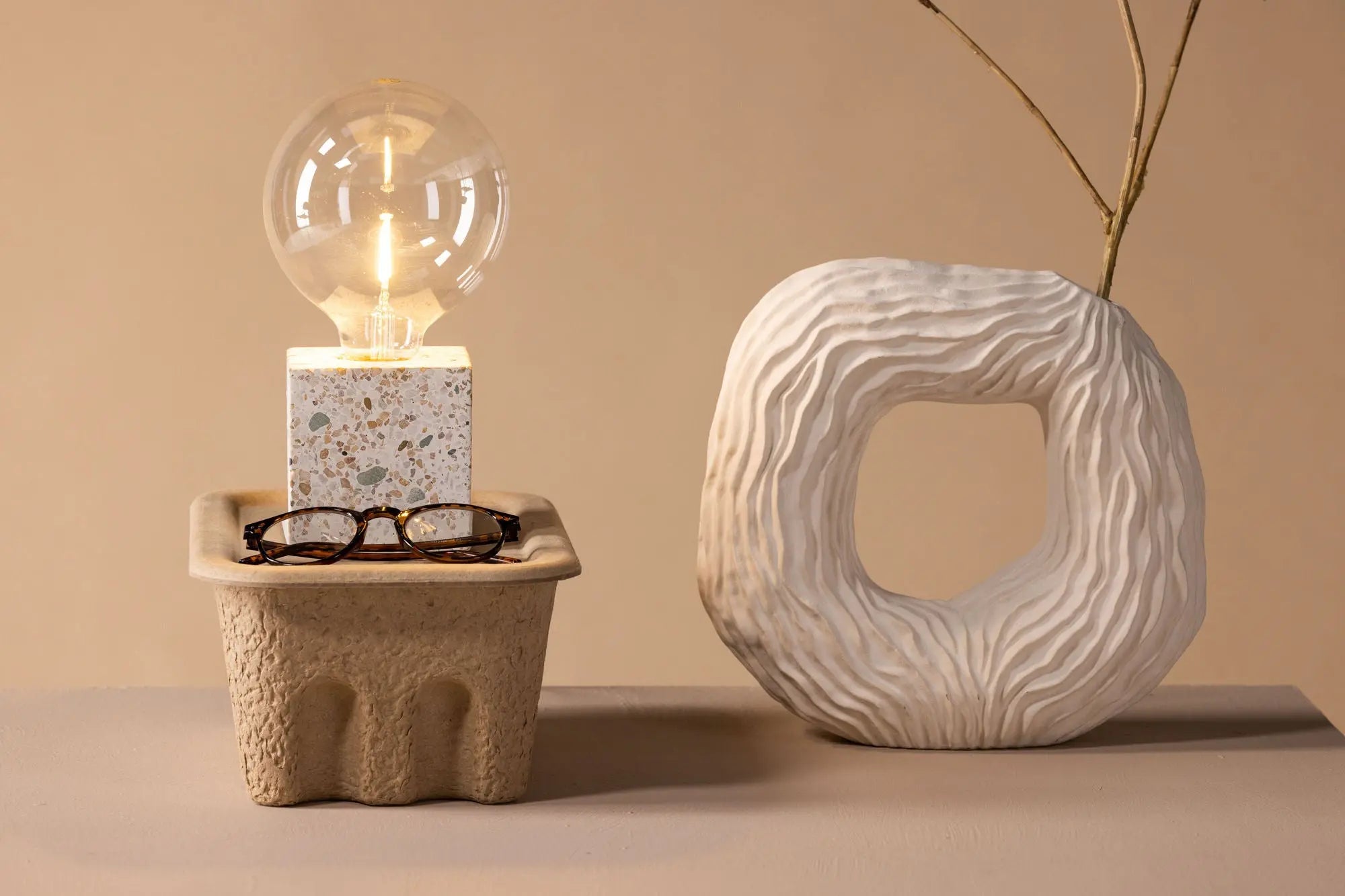Lampe de table Rilche - 9 x 9 x 9 - Granito