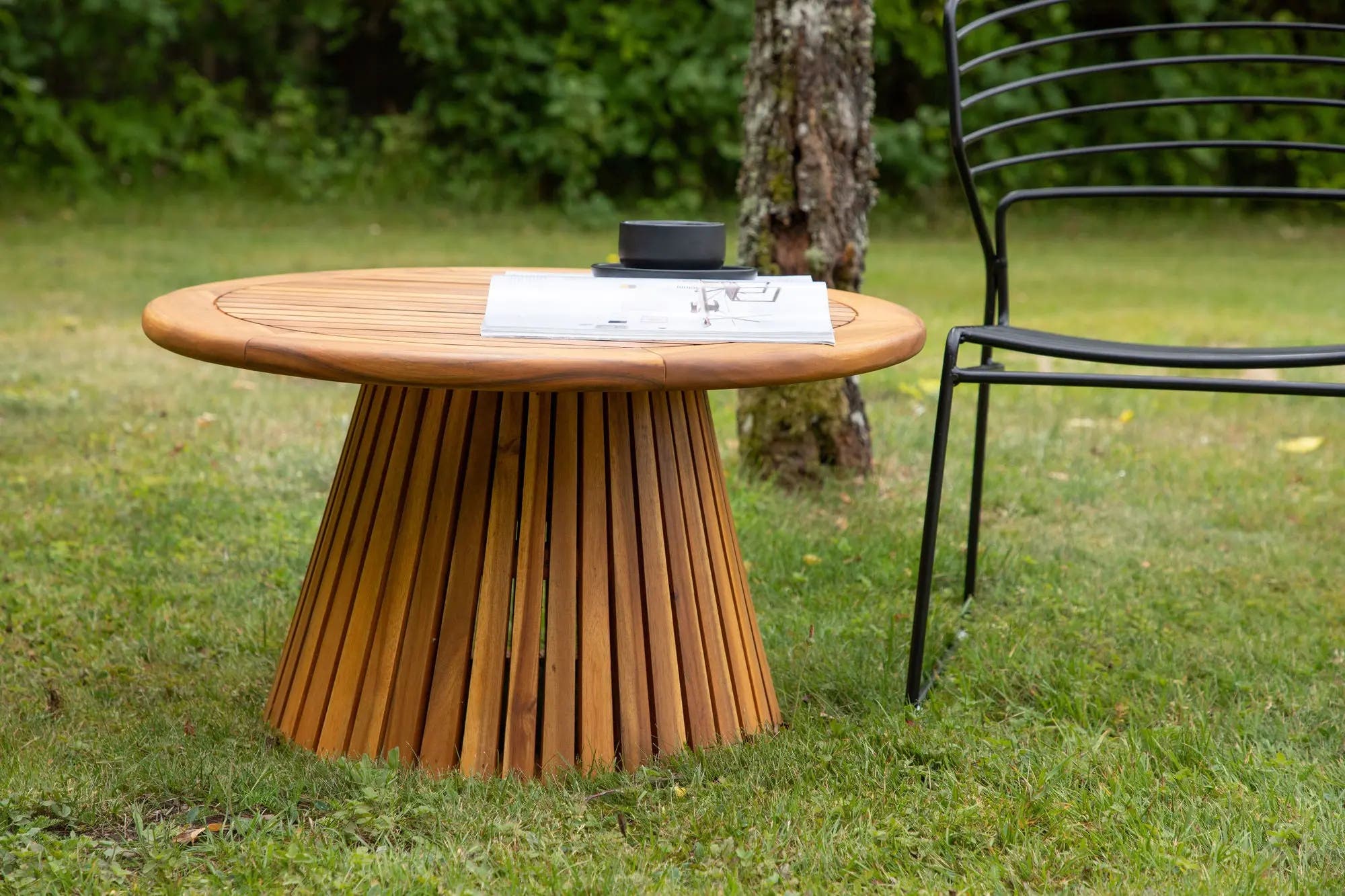 Lumpur Table de Canapé Acacia - Aspect Teck / Ronde ø70**40 - ø70 - Acacia