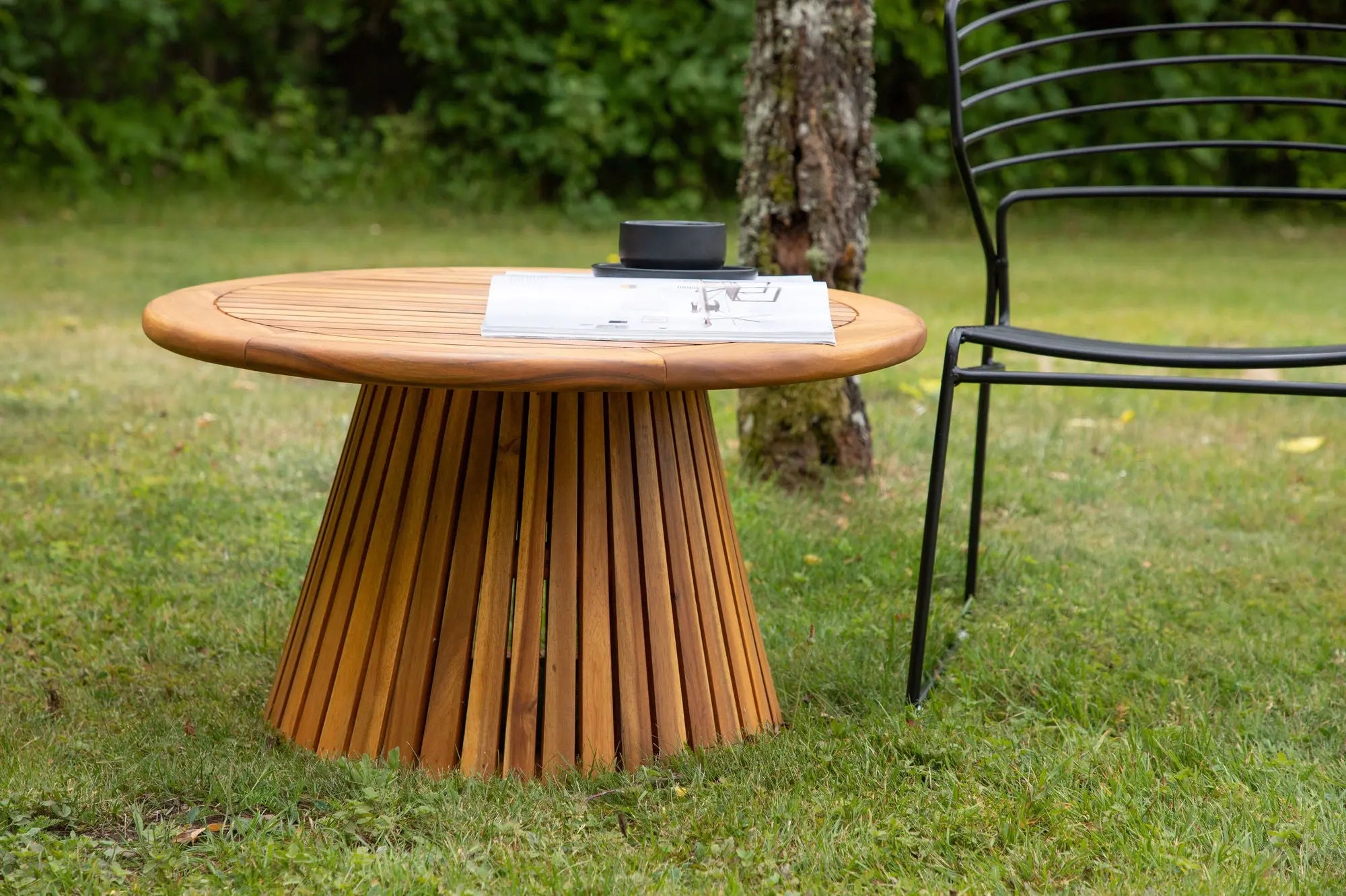 Lumpur Table de Canapé Acacia - Aspect Teck / Ronde ø70**40 - ø70 - Acacia