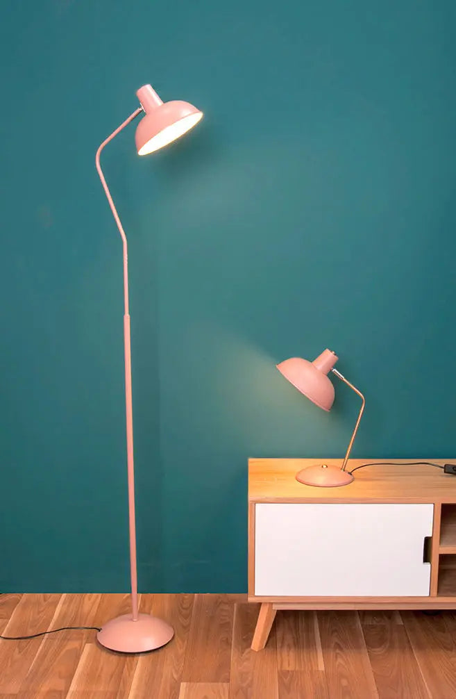 Table lamp Hood iron matt faded pink