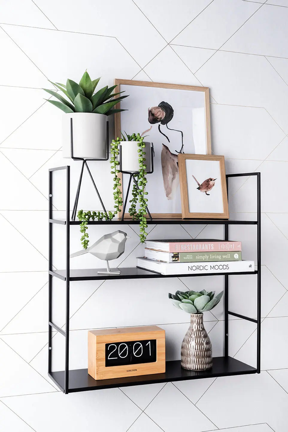 Wall rack Level metal matt black