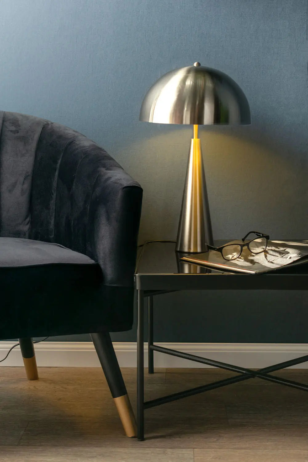 Table Lamp Sublime metal brushed nickel