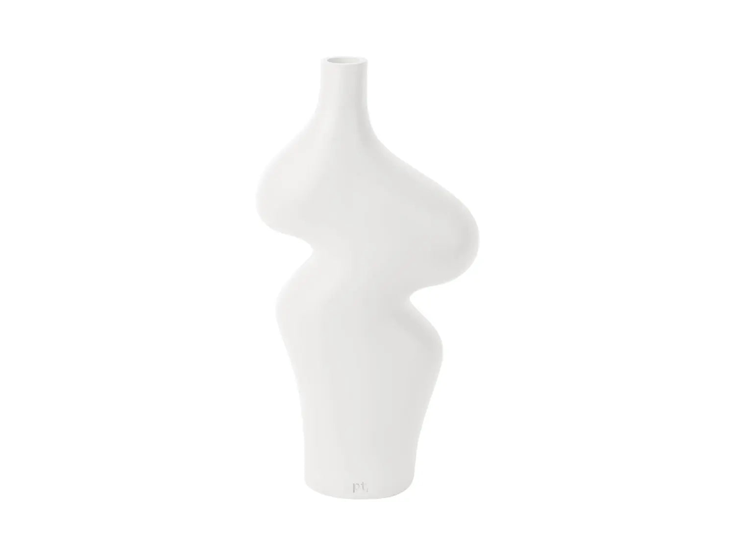 Vase Organic Curves large polyresin white
