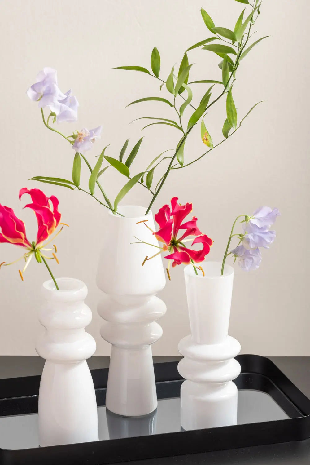 Vase Sparkle Bottle glass white