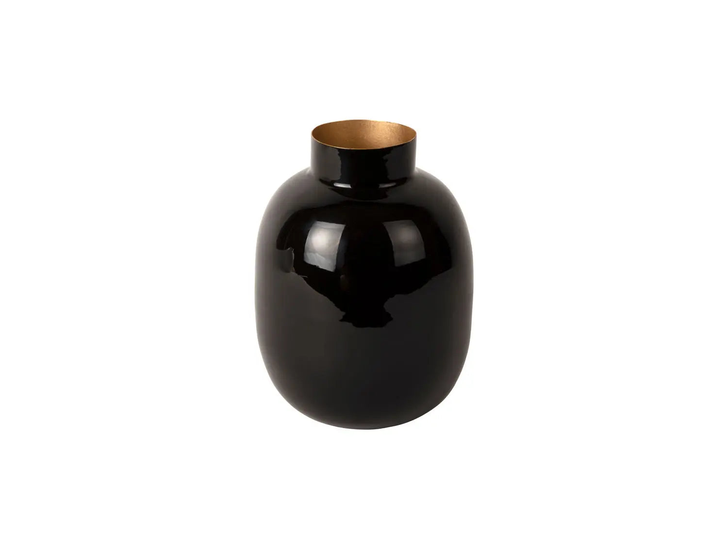 Vase Mila large iron enamel black