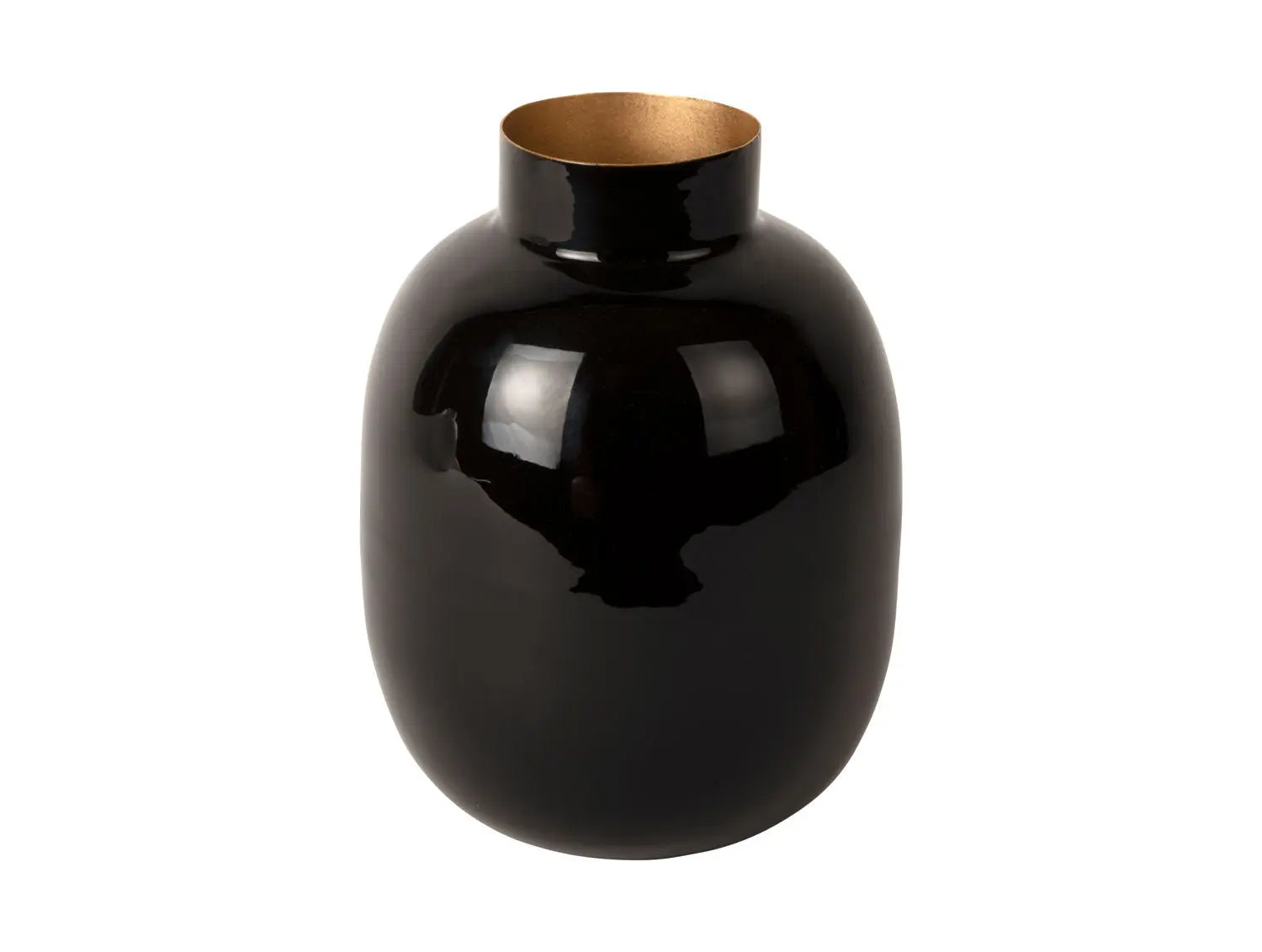 Vase Mila small iron enamel black - H 20 cm x D 7 cm
