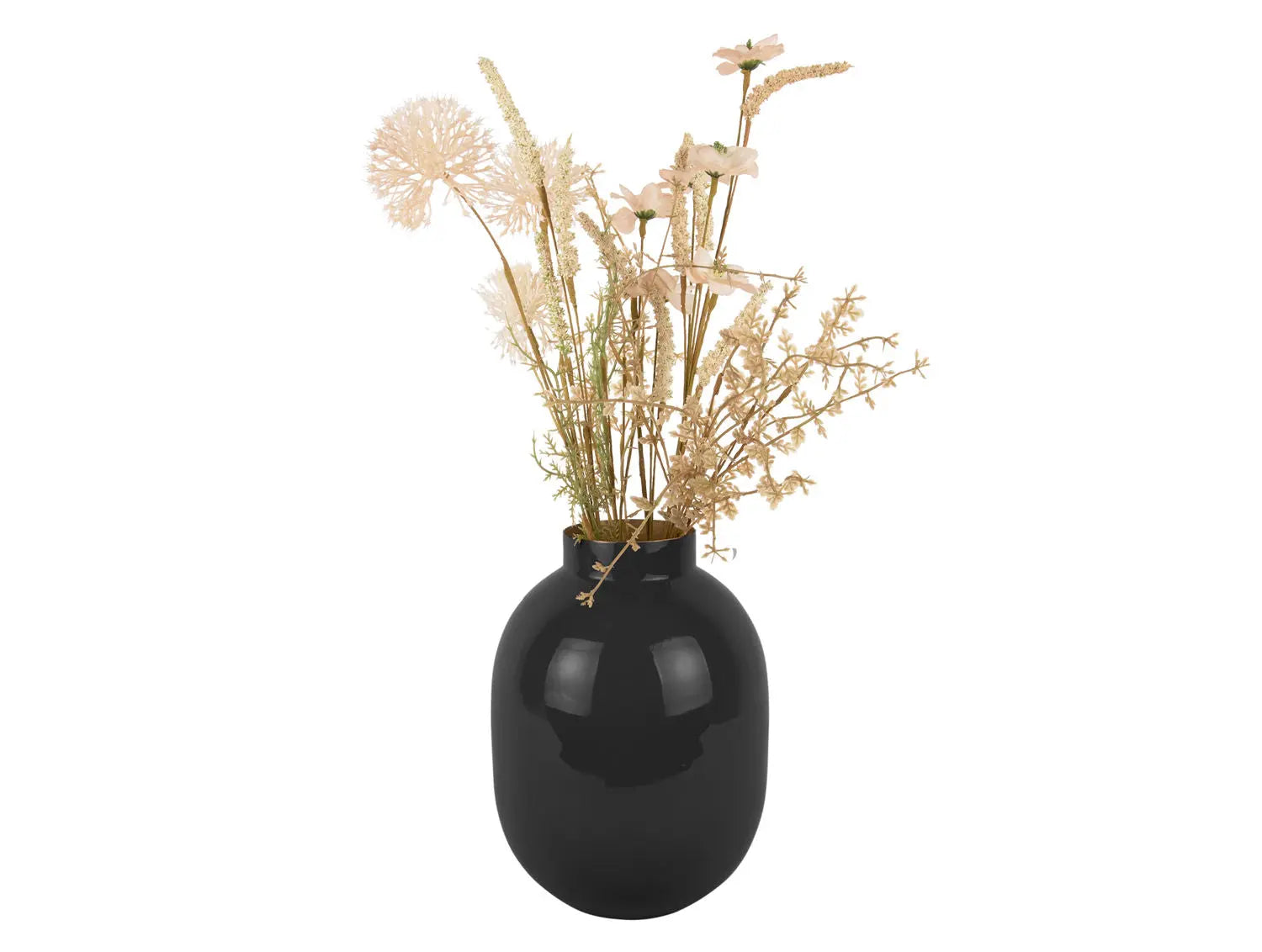Vase Mila small iron enamel black - H 20 cm x D 7 cm