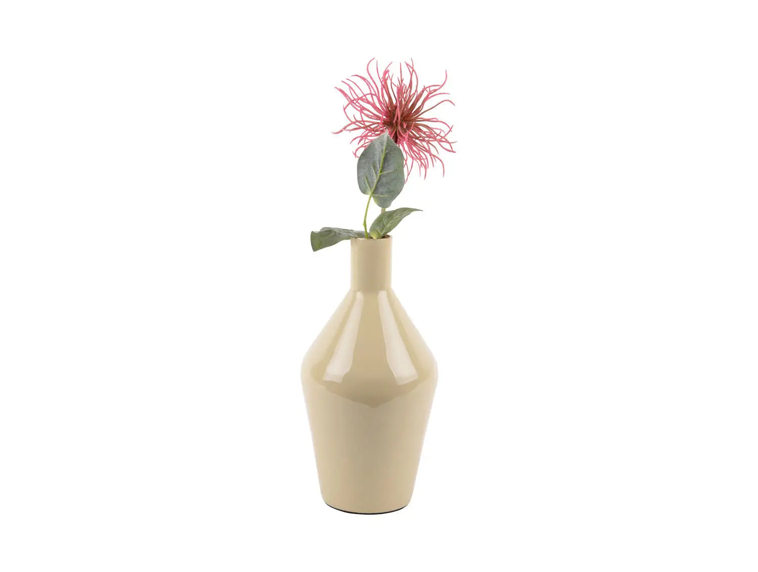 Vase Ivy bottle cone iron enamel latte brown