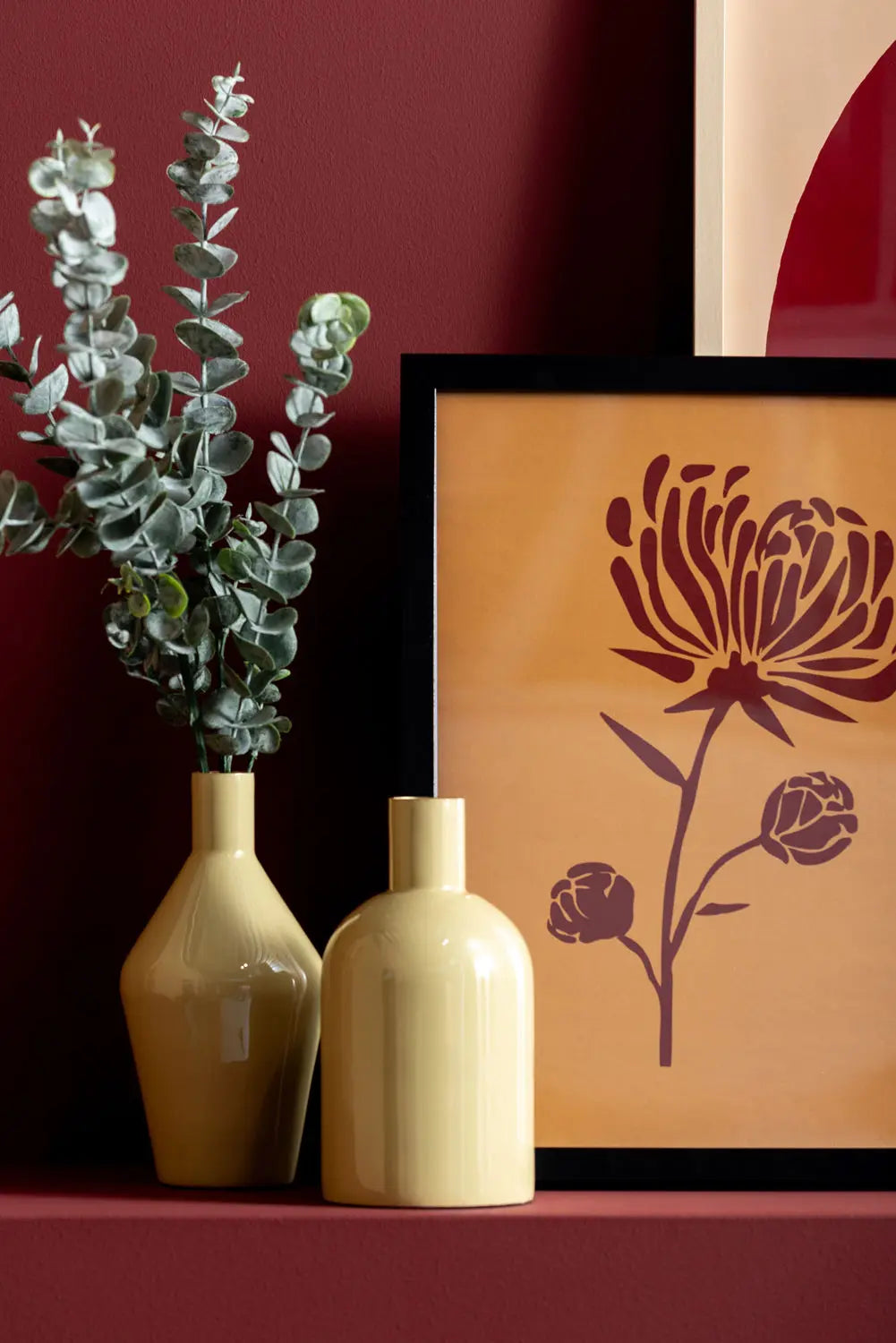 Vase Ivy bottle cone iron enamel latte brown