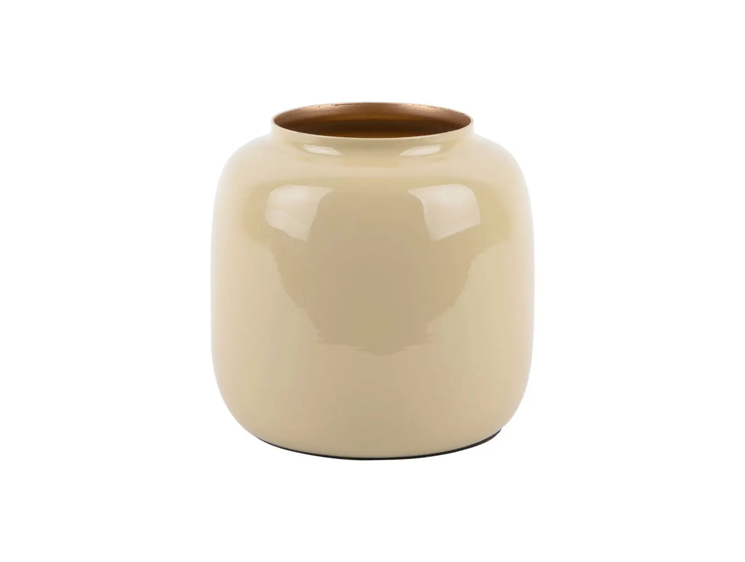 Vase Ivy small iron enamel latte brown
