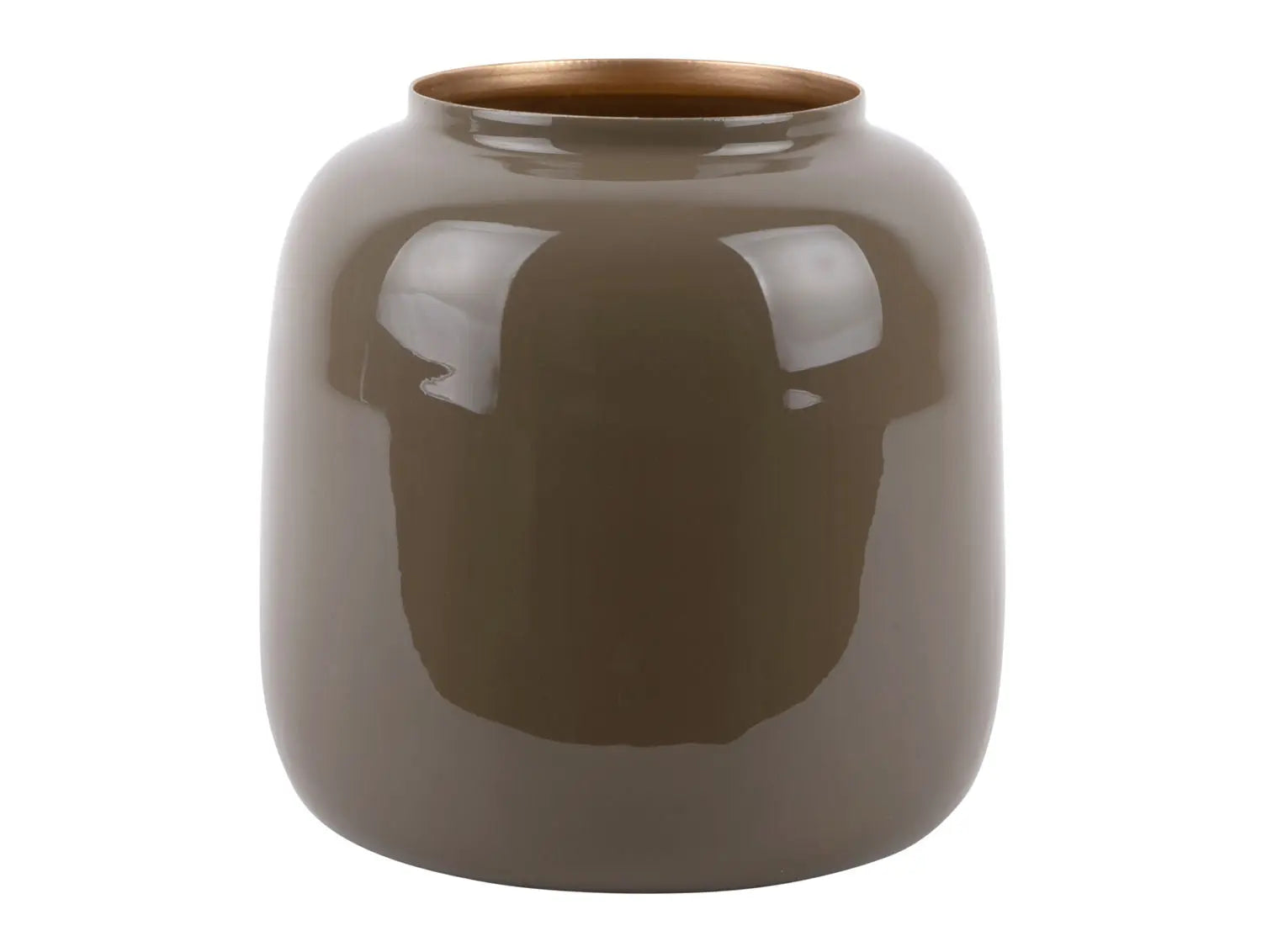 Vase Ivy large iron enamel moss green