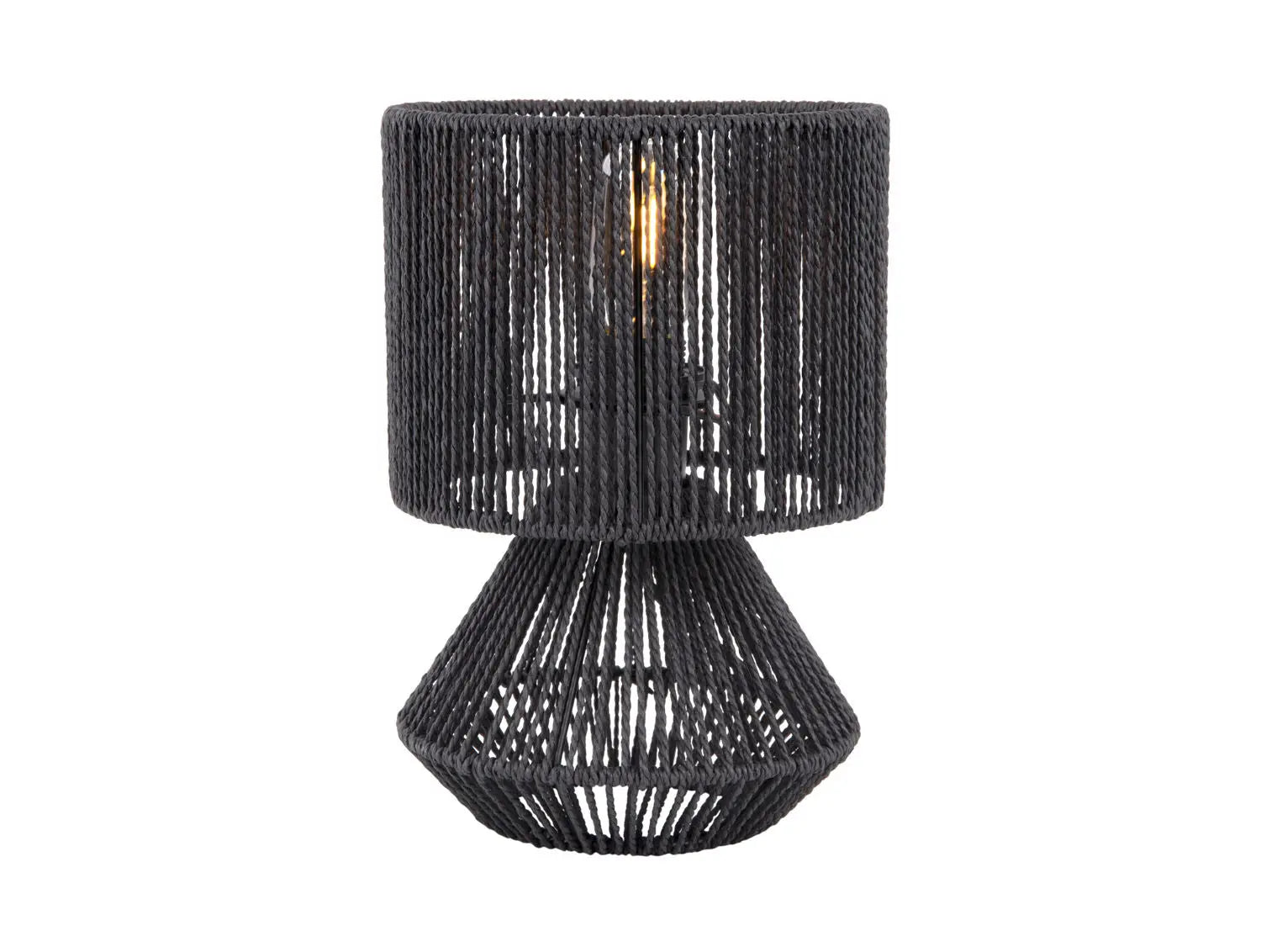 Table lamp Forma paper rope black -  L 20 cm x H 30 cm x P 20 