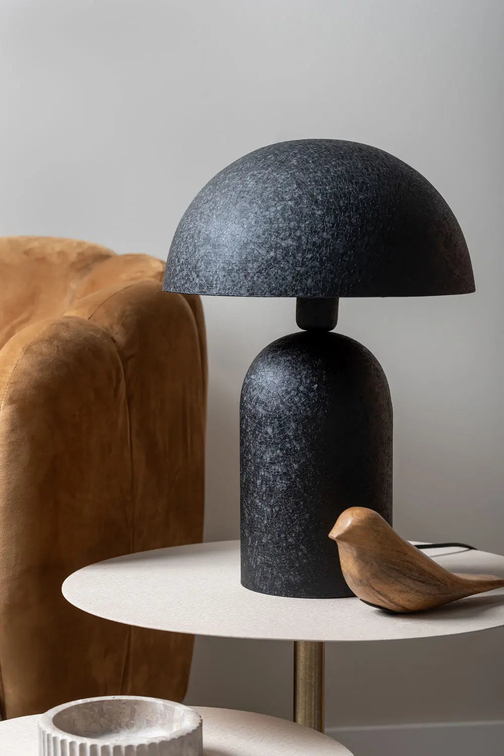 Table lamp Boaz large iron textured black