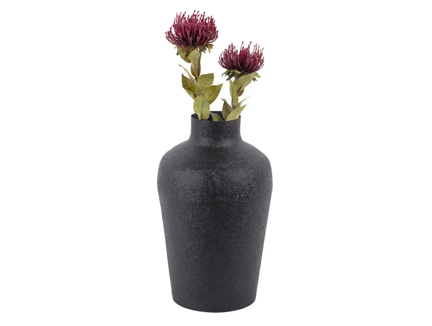Vase Boaz Bottle iron textured black