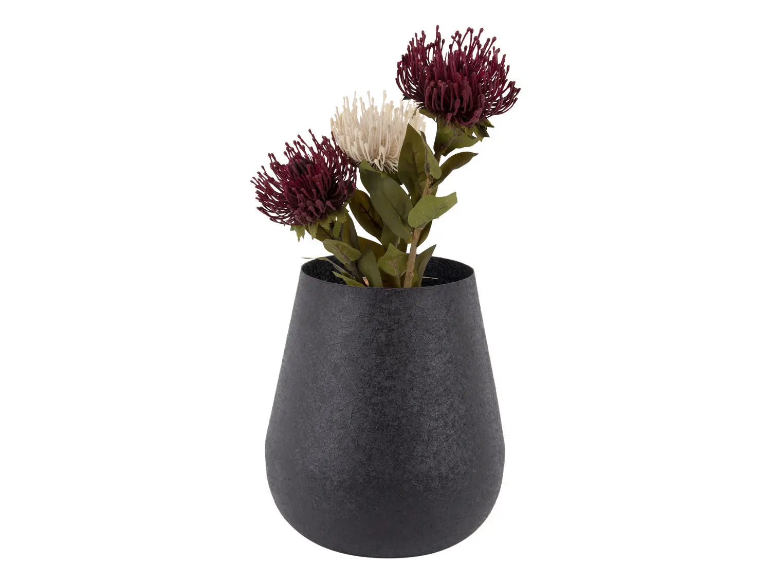 Vase Boaz iron textured black