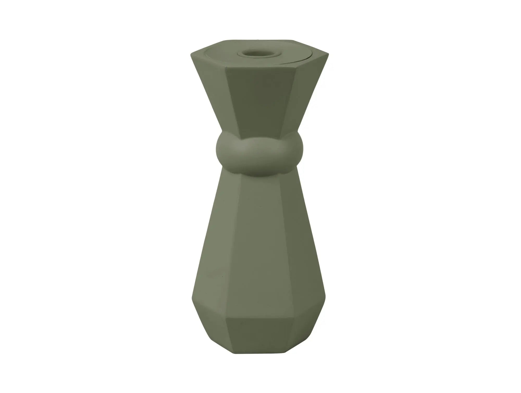 Candle holder Geo Queen polyresin jungle green