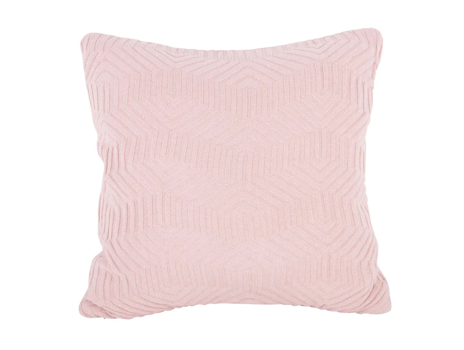 Cushion Honeycomb knitted cotton soft pink
