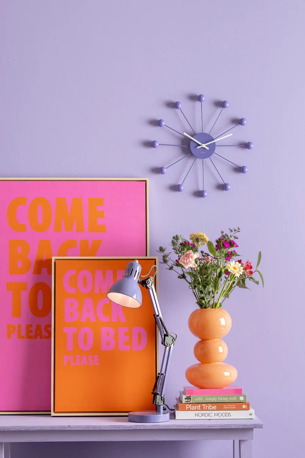Table lamp Funky Hobby bright purple - H 52 cm x D 15 