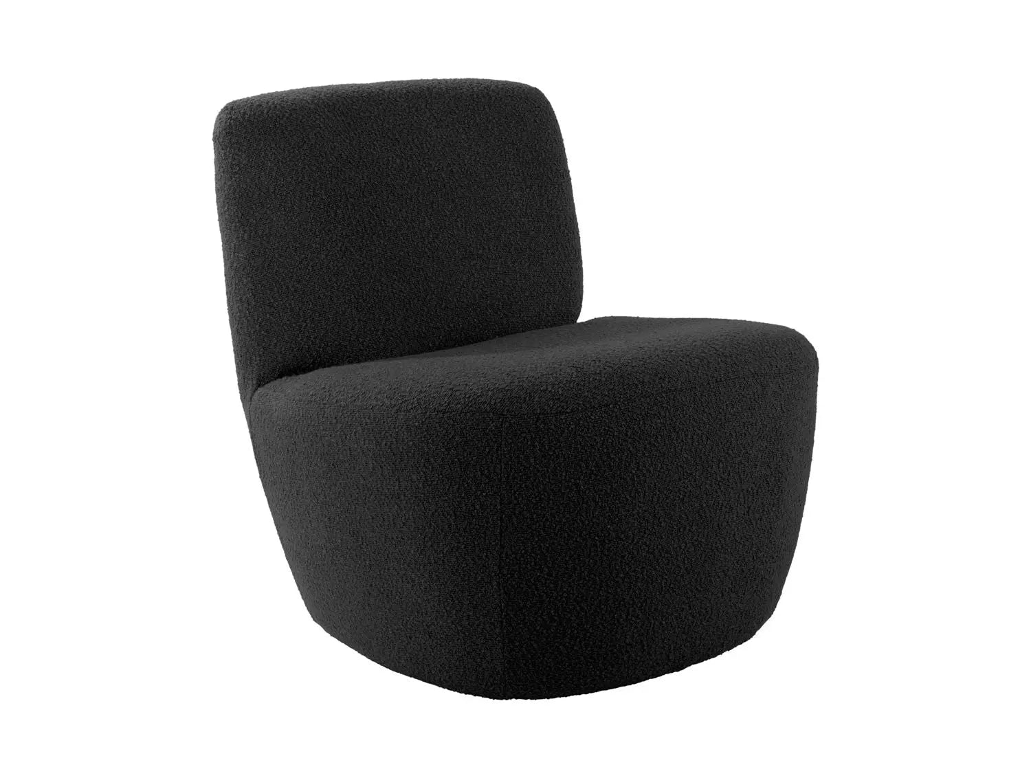 Chair Ada bouclé black - L 65 cm x H 68 