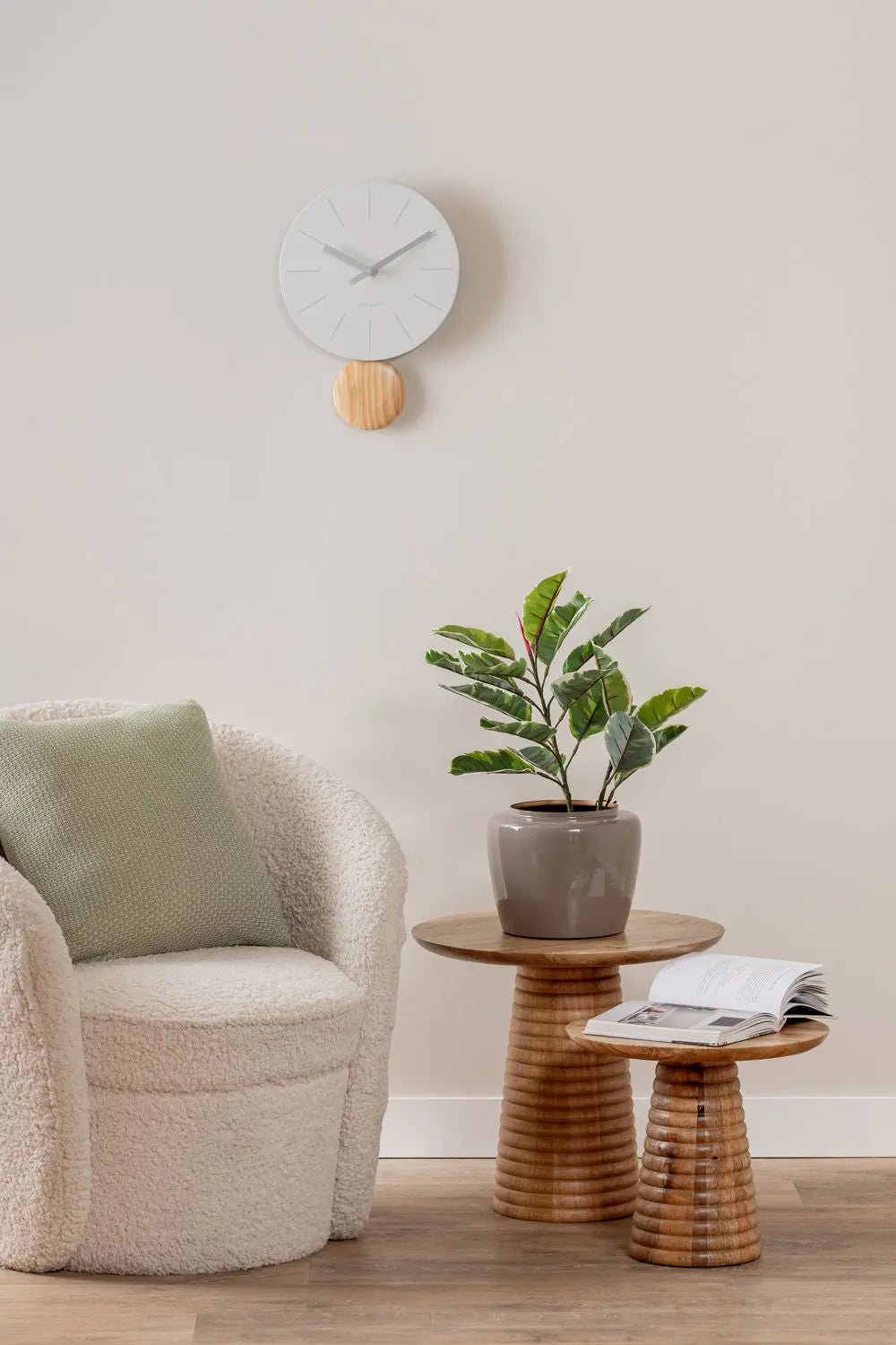 Side table Force layered base large mango wood