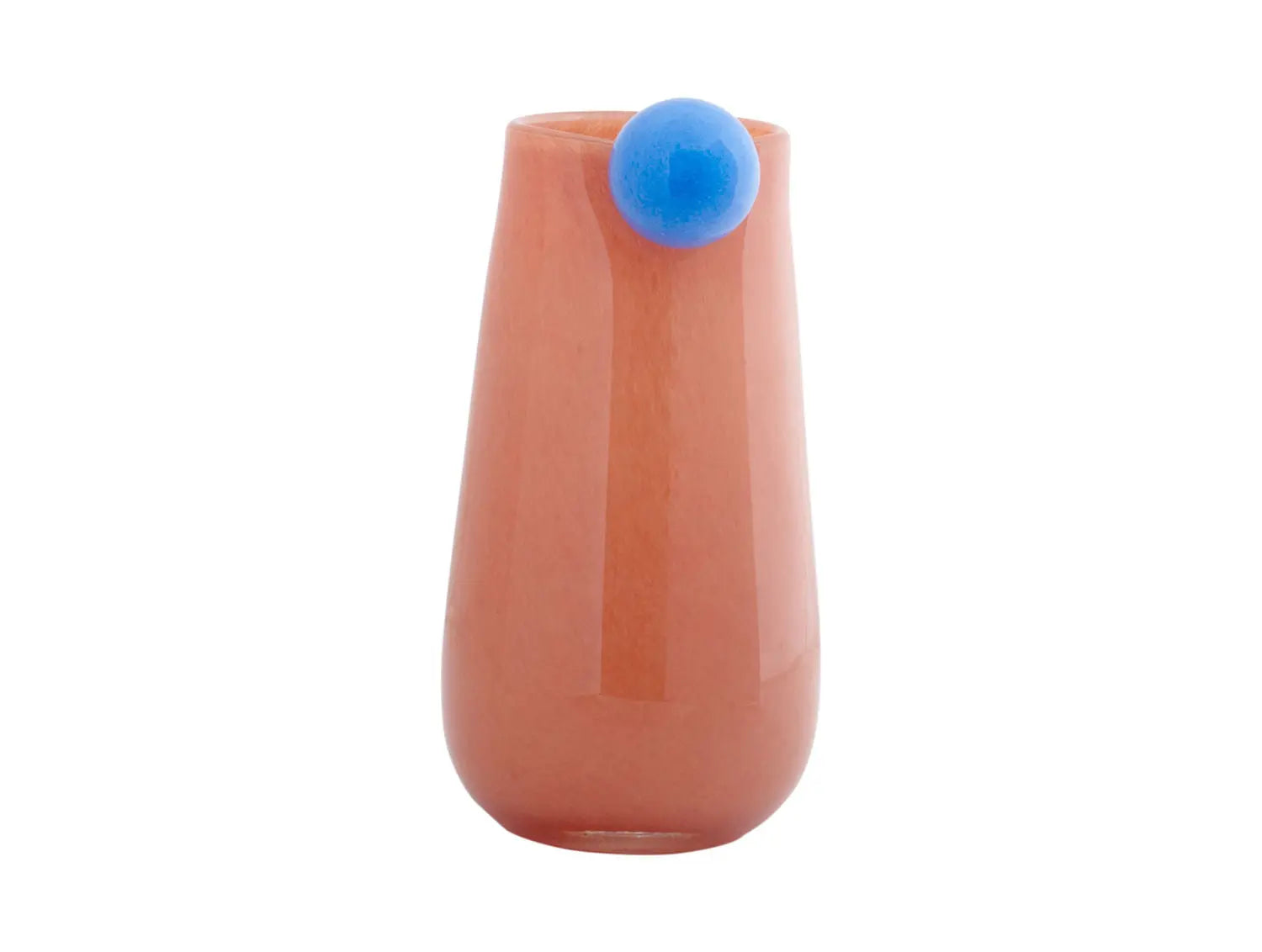 Vase Bolita glass medium soft orange w. soft blue