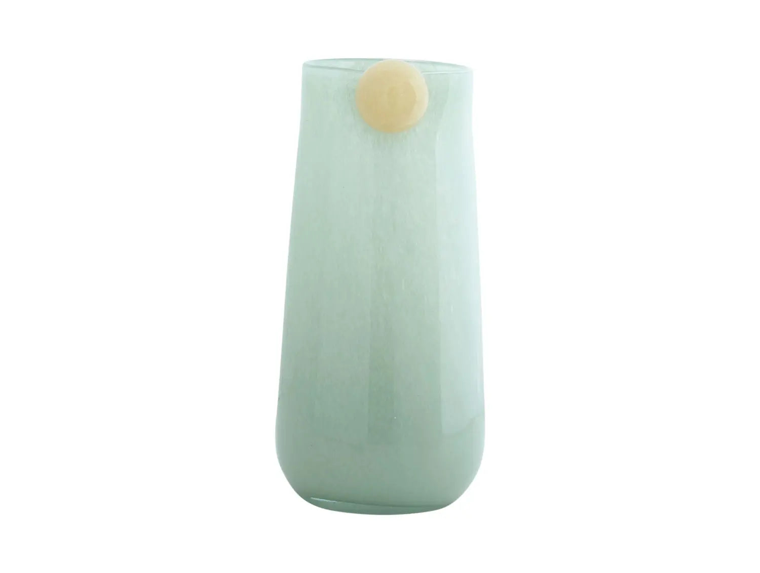Vase Bolita glass large grayed jade w. soft yellow