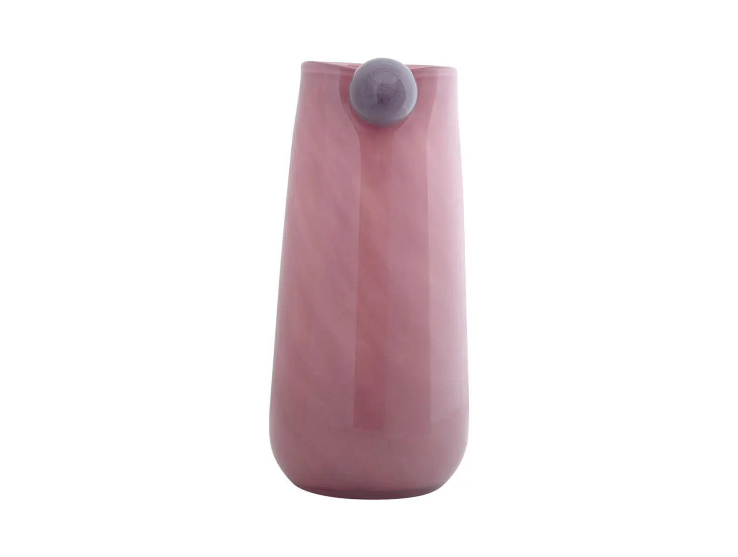 Vase Bolita glass large soft pink w. soft purple