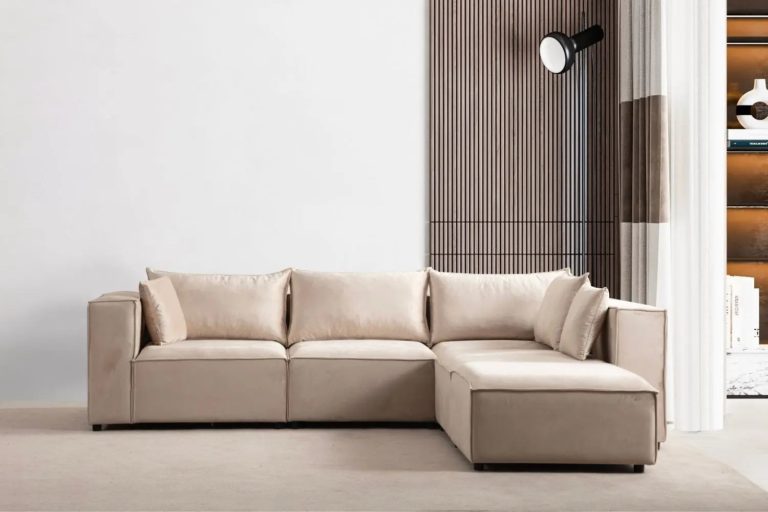 Canapé modulable Olympe - 3 et 1 pouf