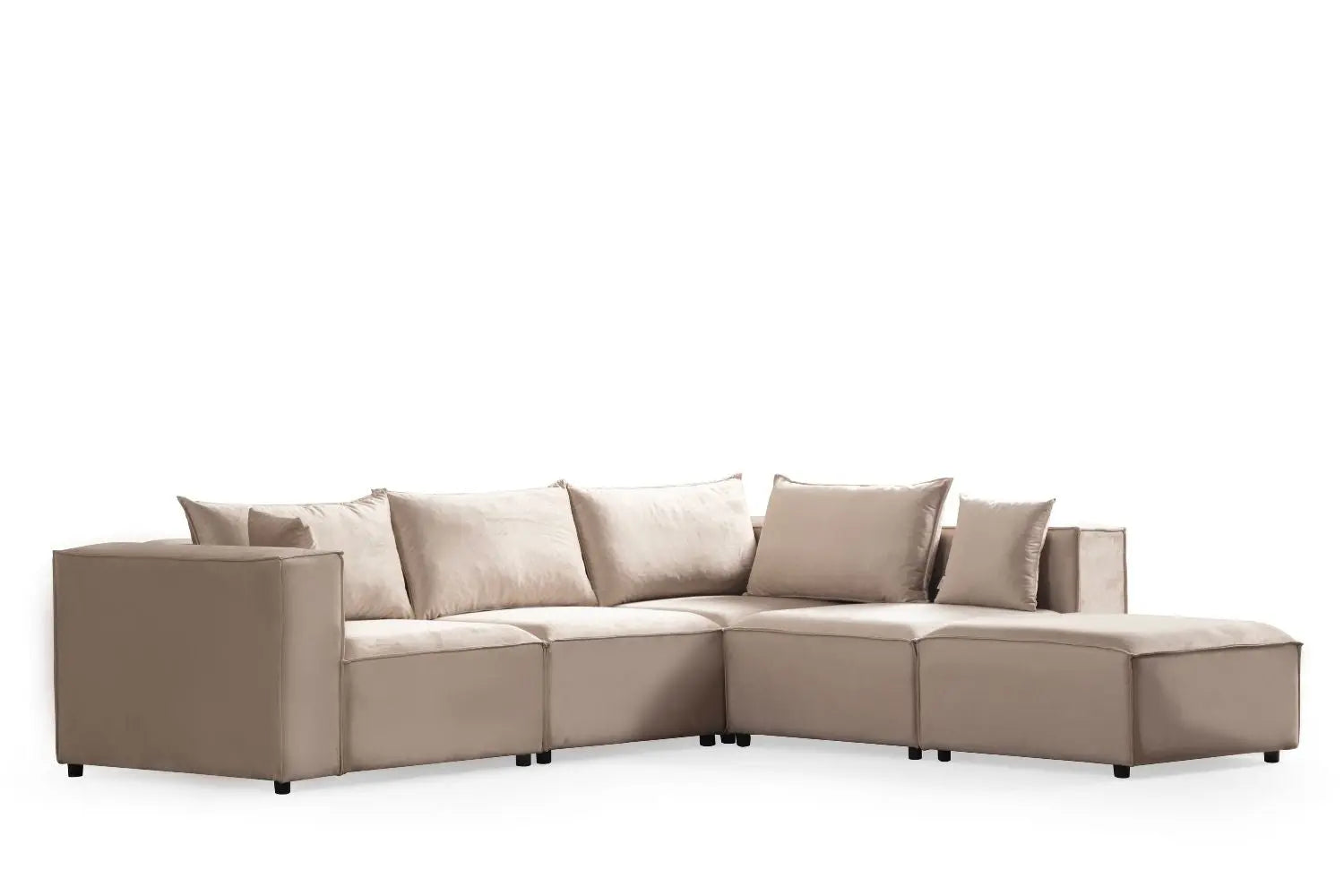 Canapé modulable Olympe - 4 et 1 pouf