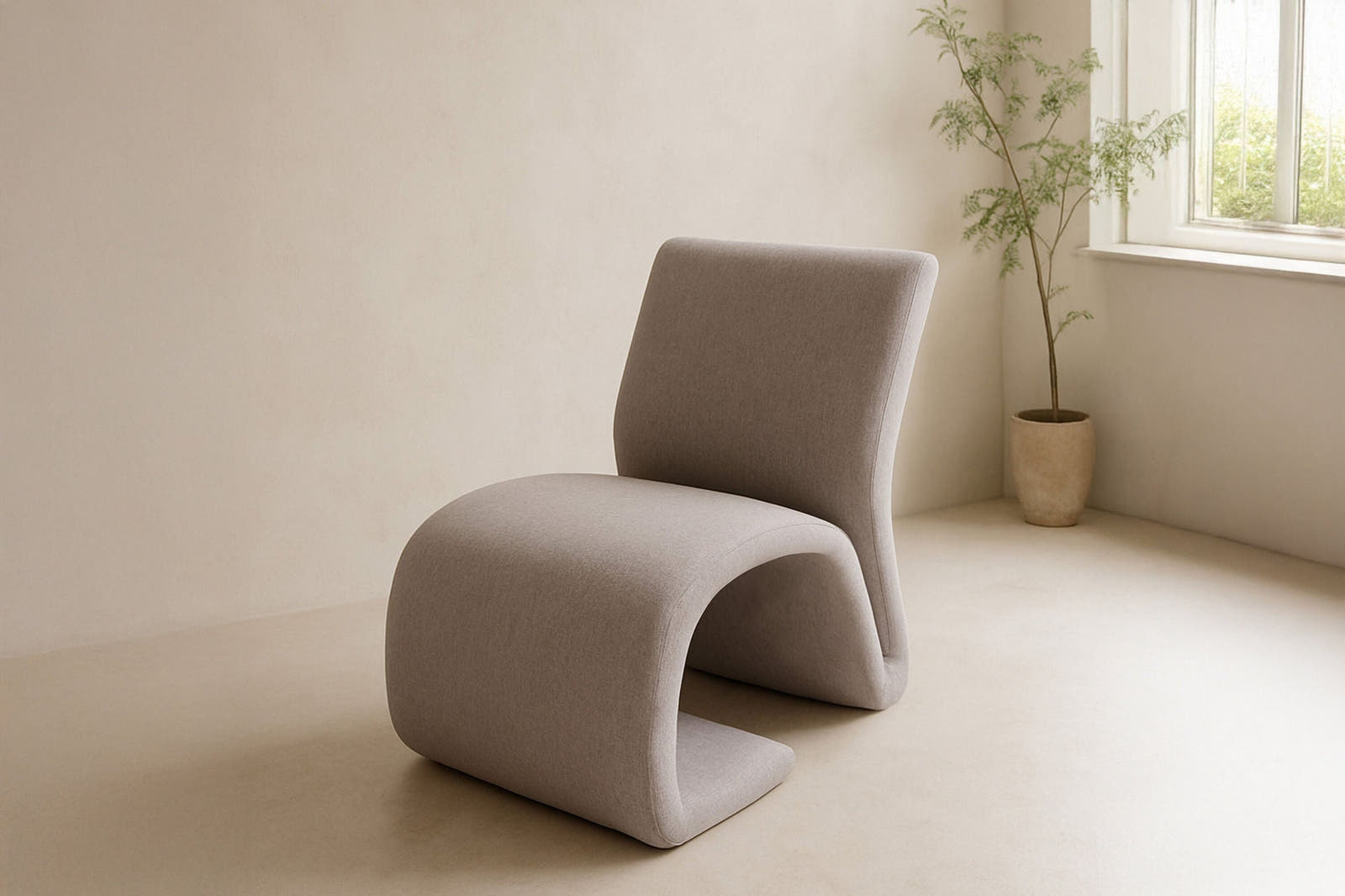 Rulls Armchair - Steel frame / Offwhite Linen  Loome