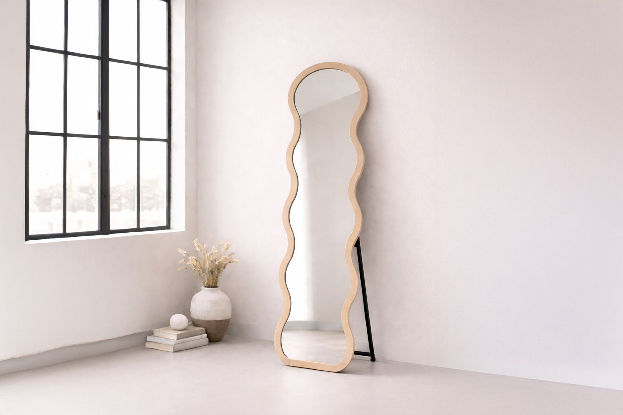 Loui Mirror - Beige / Clear Glass  Loome